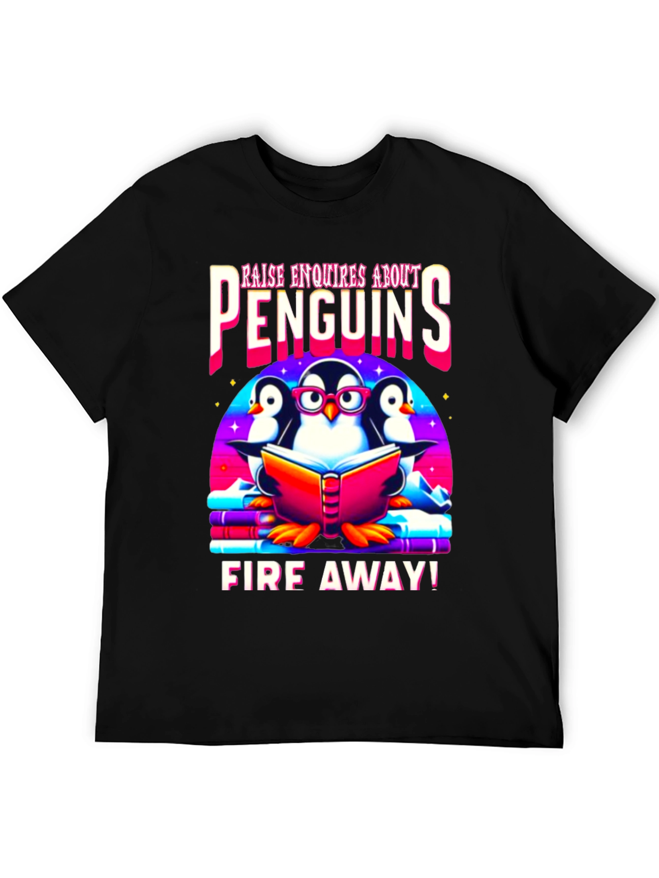 Penguins Reading Book T-Shirt