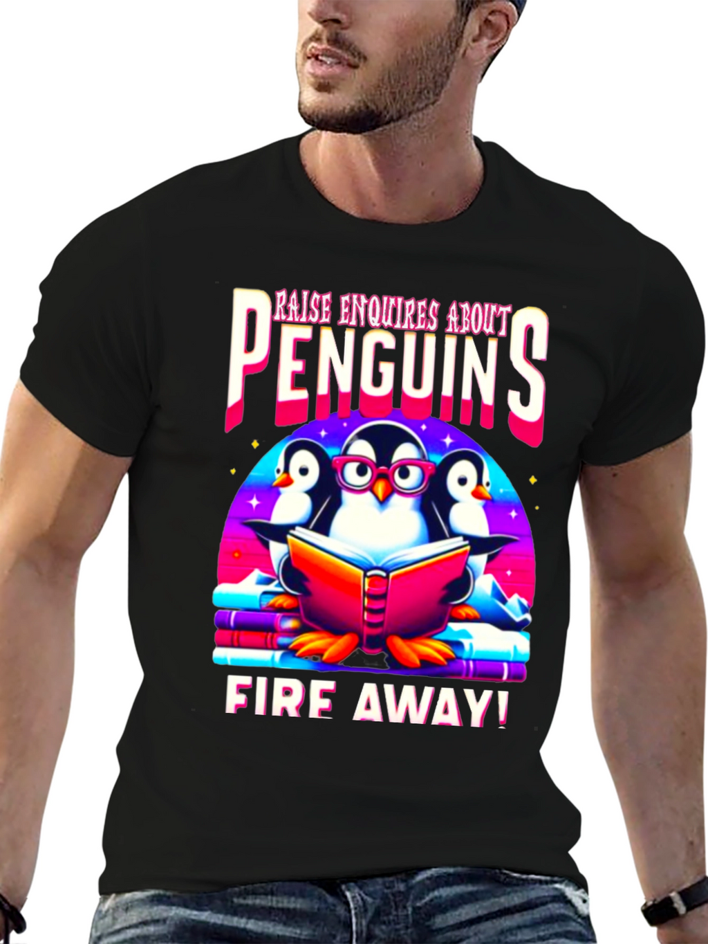 Penguins Reading Book T-Shirt