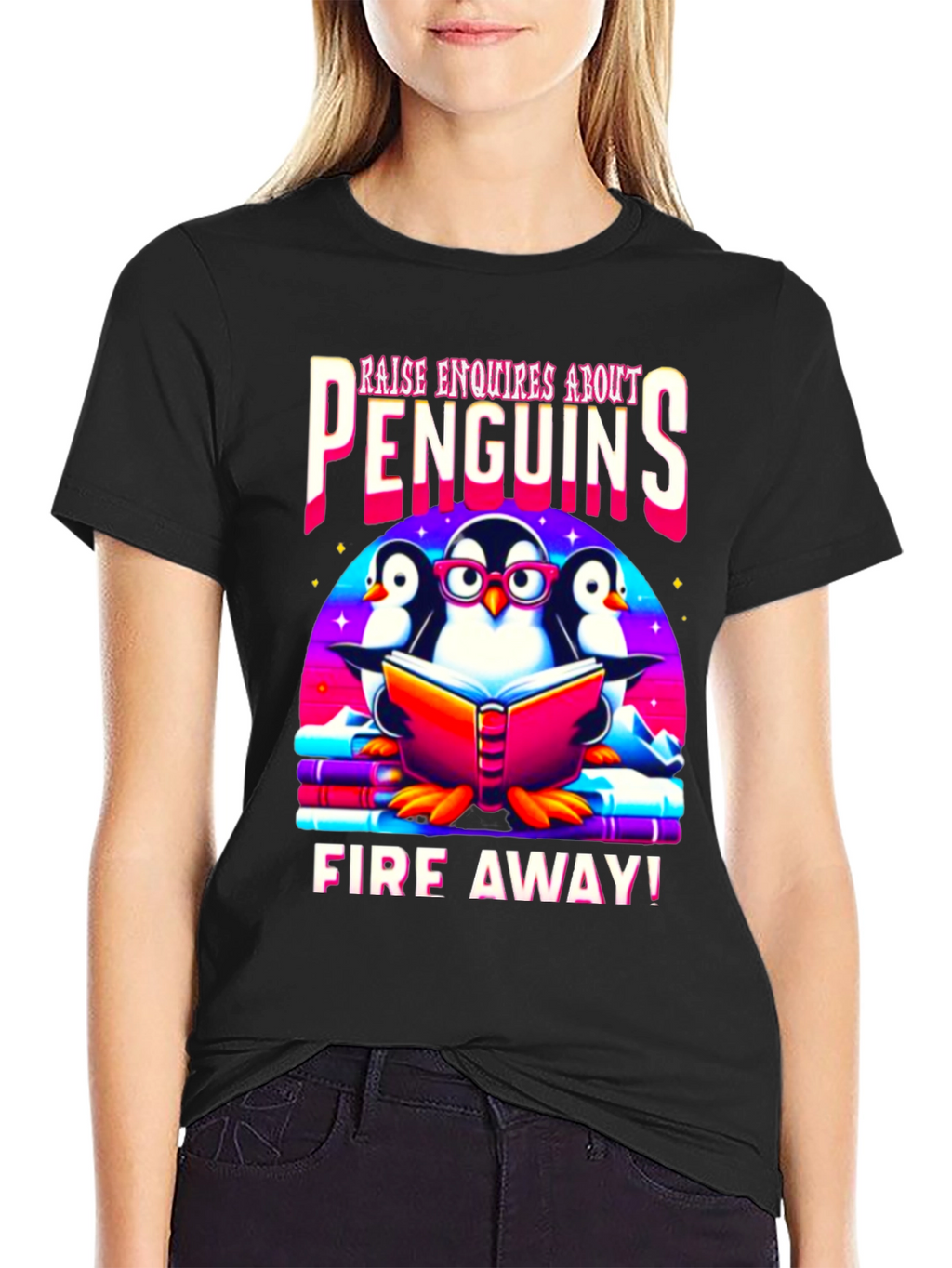 Penguins Reading Book T-Shirt