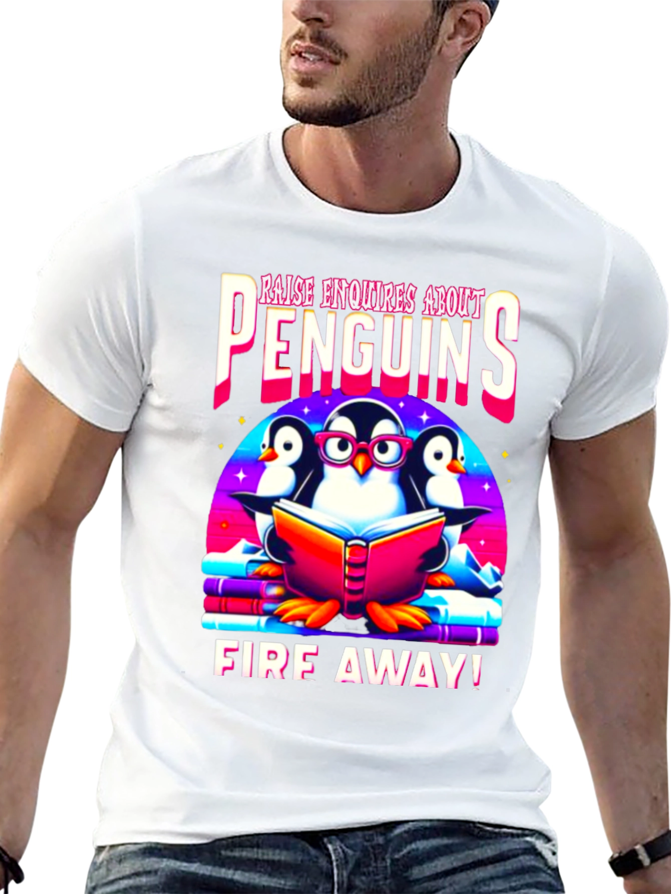 Penguins Reading Book T-Shirt
