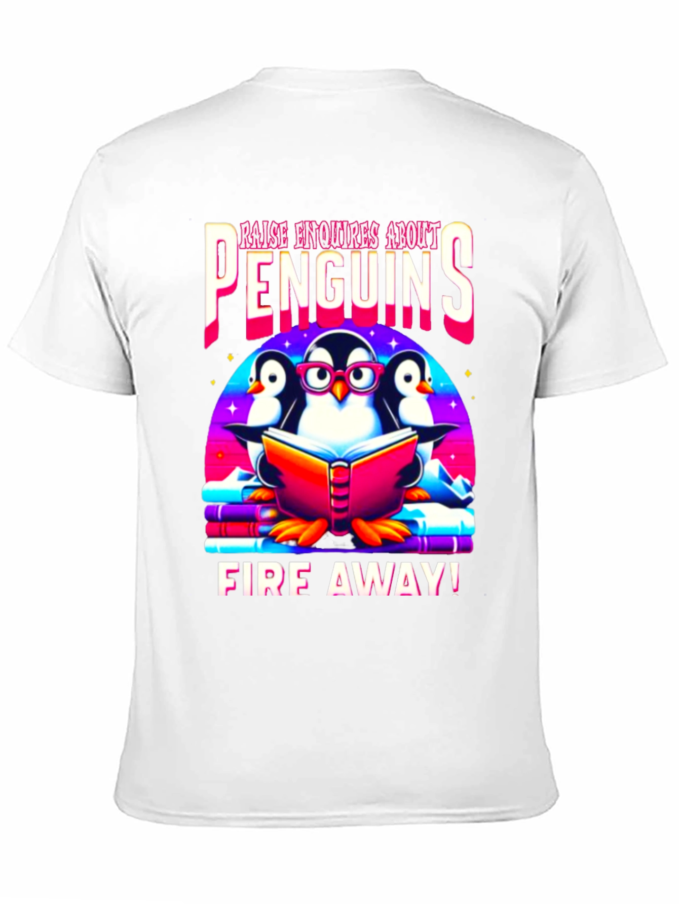 Penguins Reading Book T-Shirt