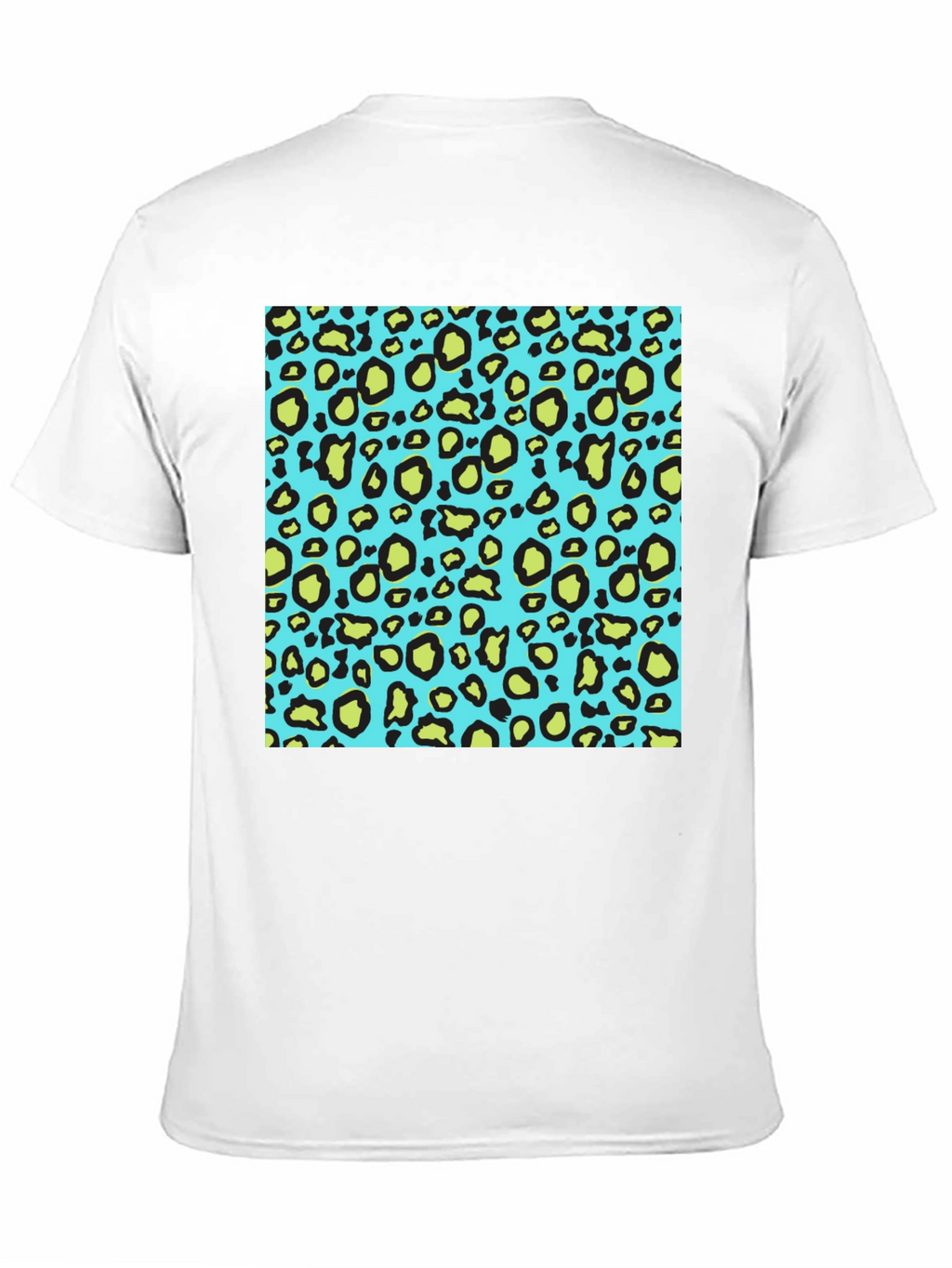 Leopard Print Crew Neck T-Shirt - Black