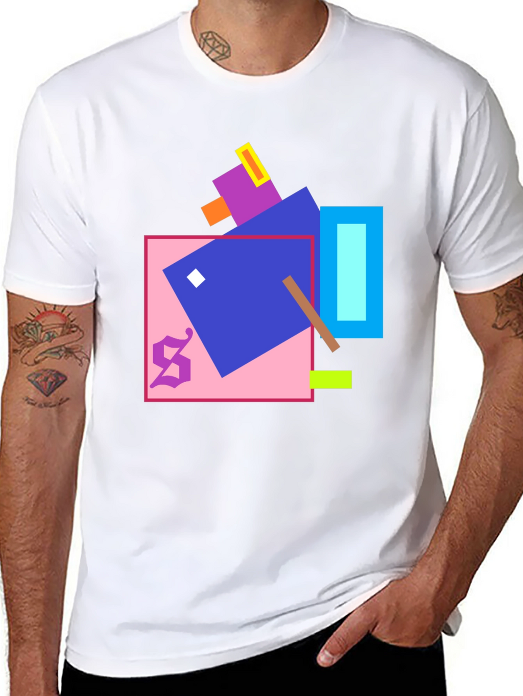 Geometric Art Black T-Shirt