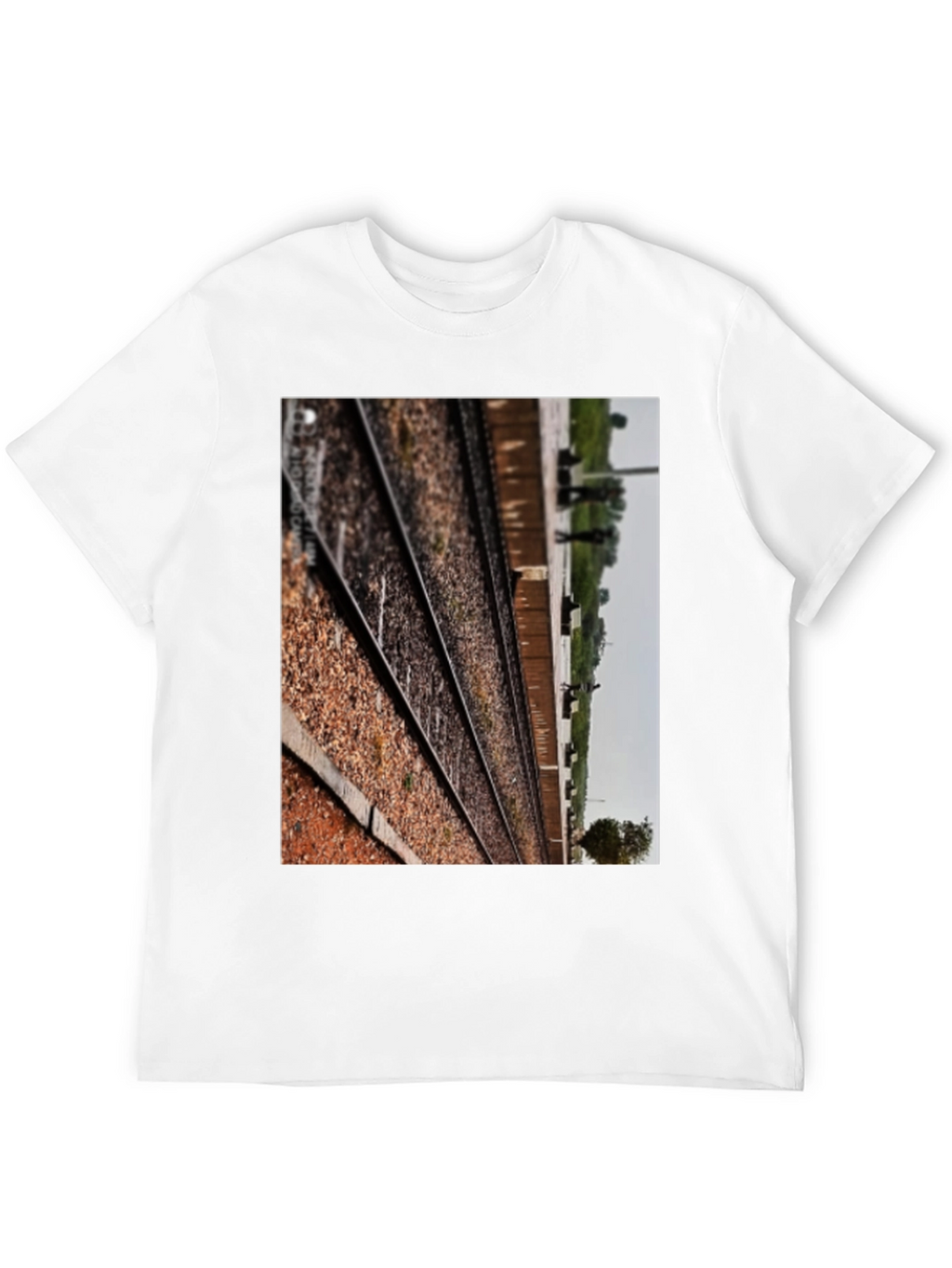 Railway Tracks Graphic Tee - Train Lover Shirt