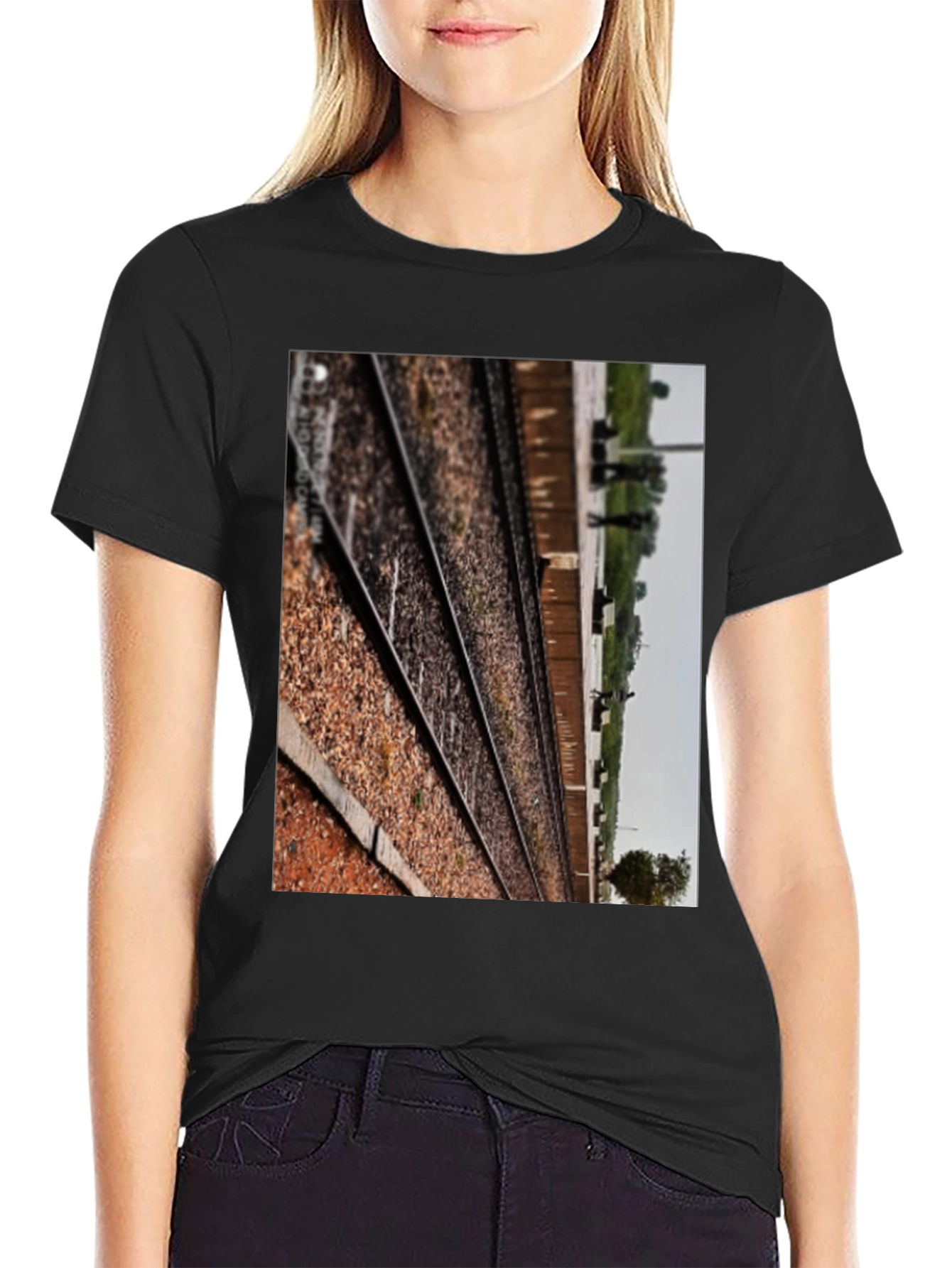 Railway Tracks Graphic Tee - Train Lover Shirt