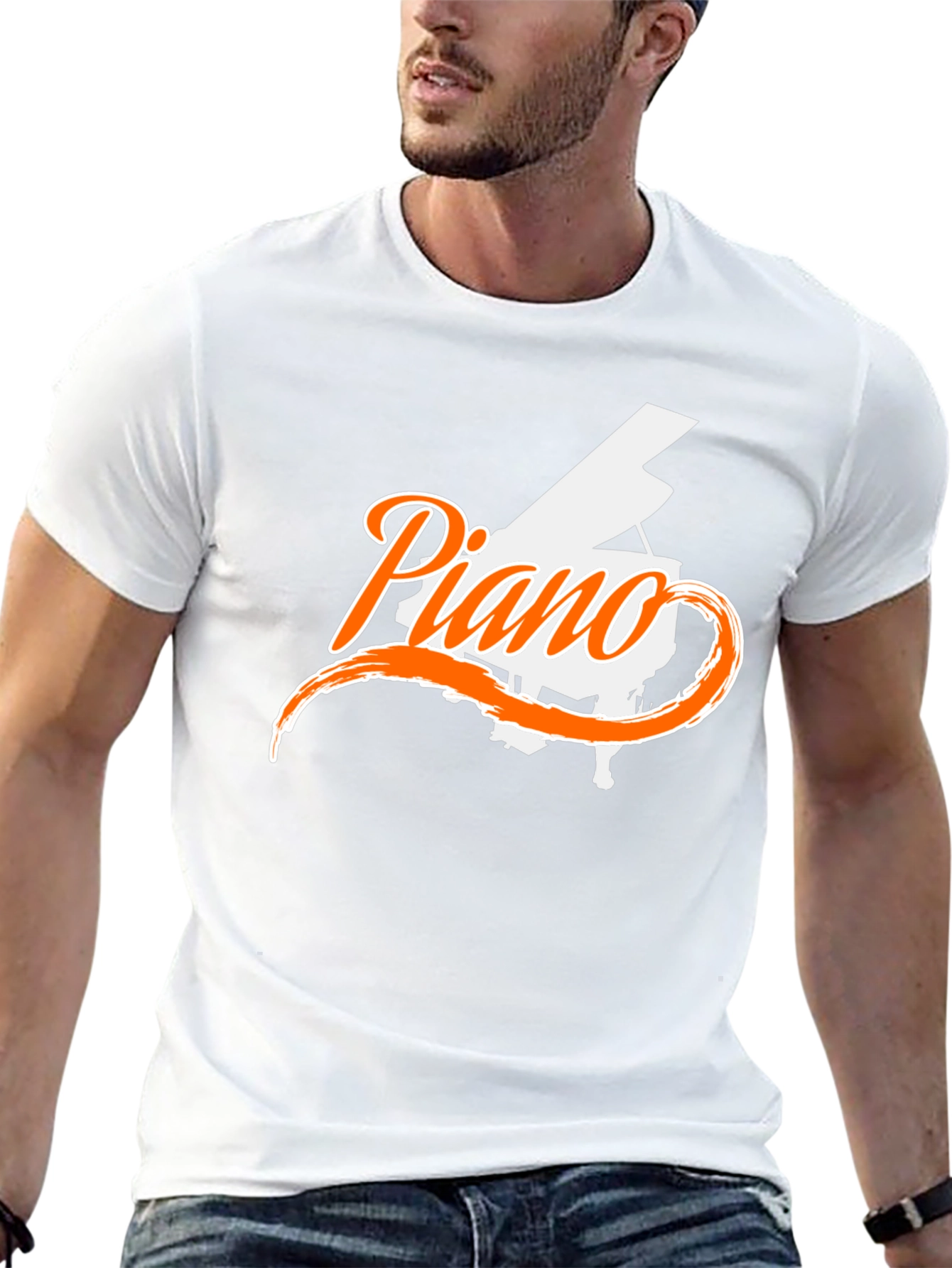 Piano Graphic Black T-Shirt