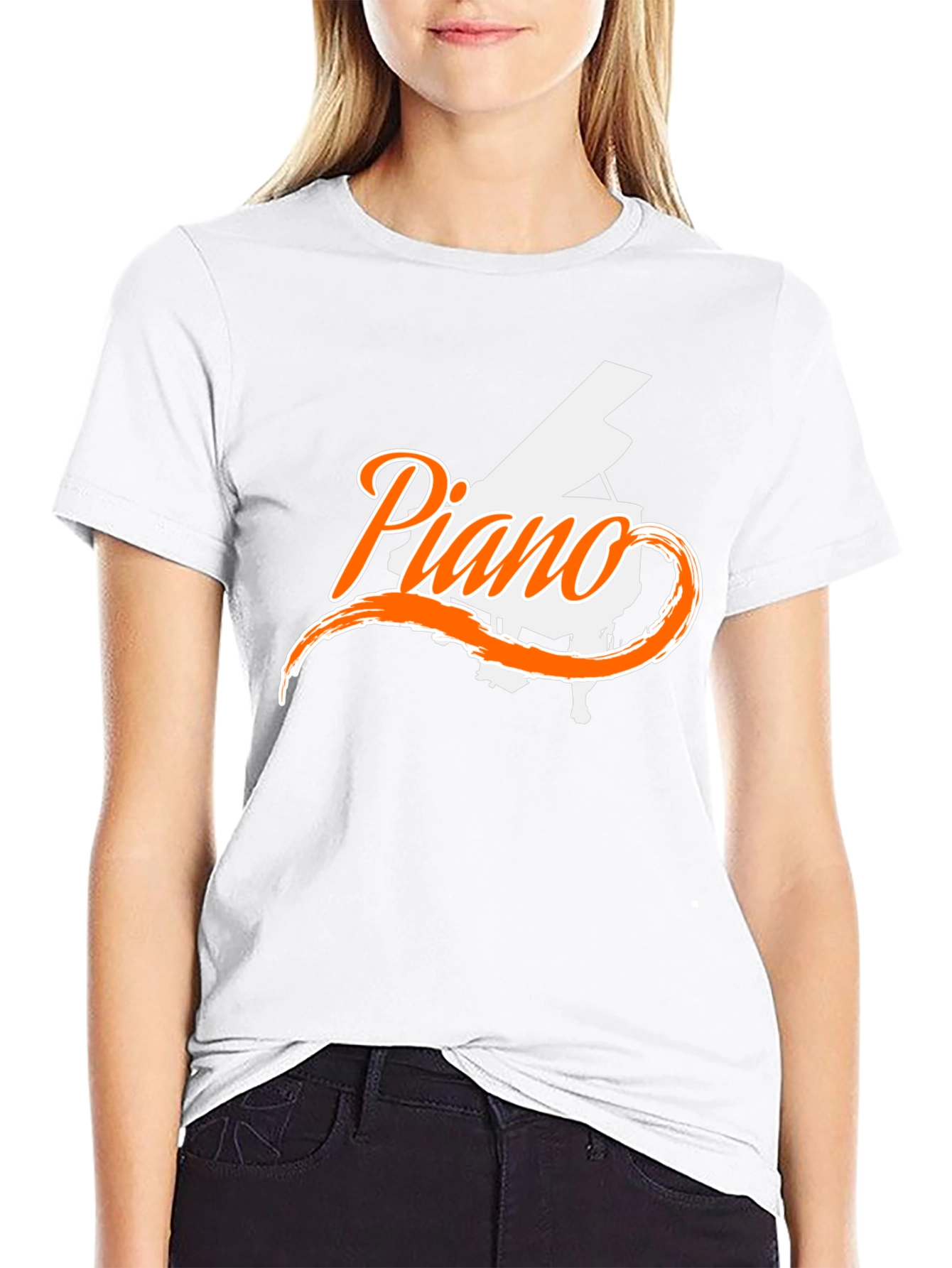 Piano Graphic Black T-Shirt