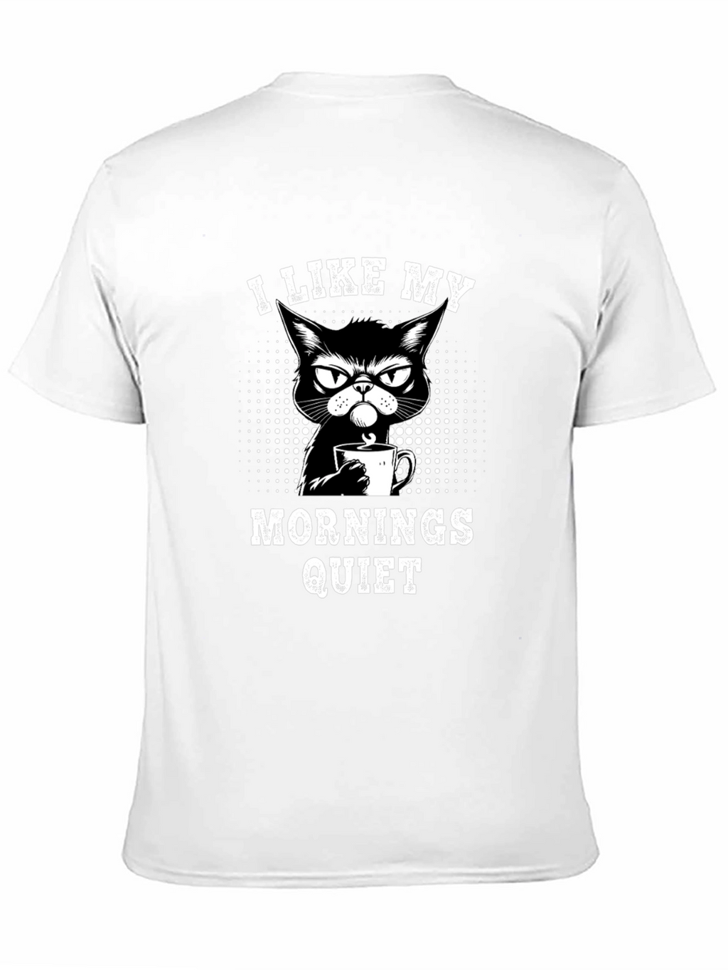 Quiet Mornings Cat Graphic Tee - Black
