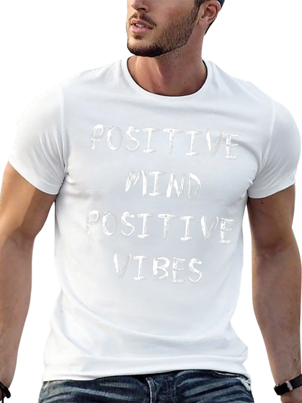 Positive Mind Positive Vibes Black T-Shirt