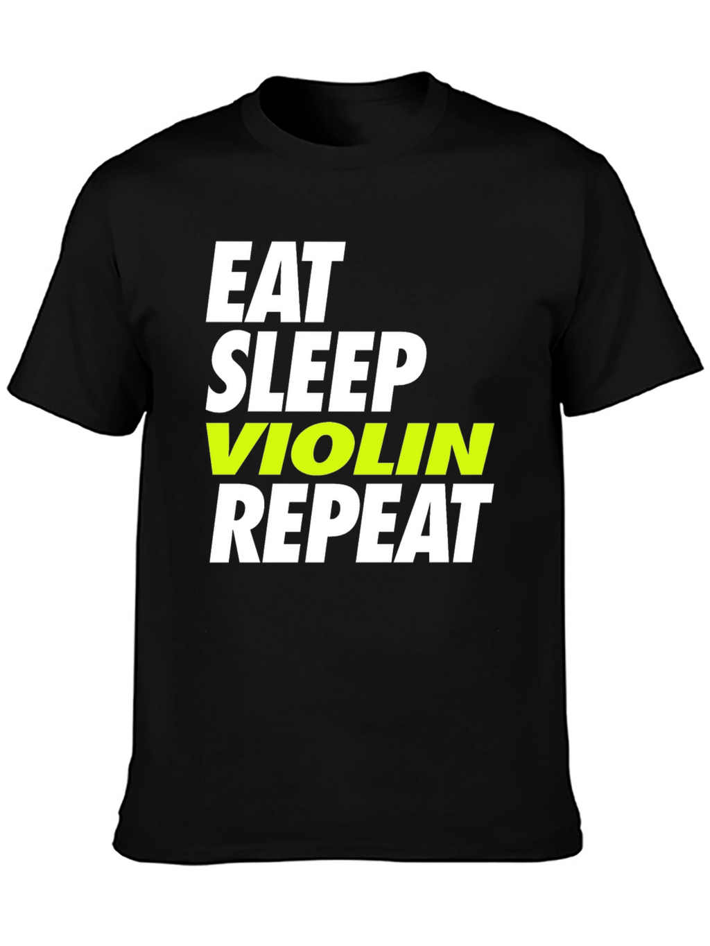 Eat Sleep Violin Repeat Black T-Shirt