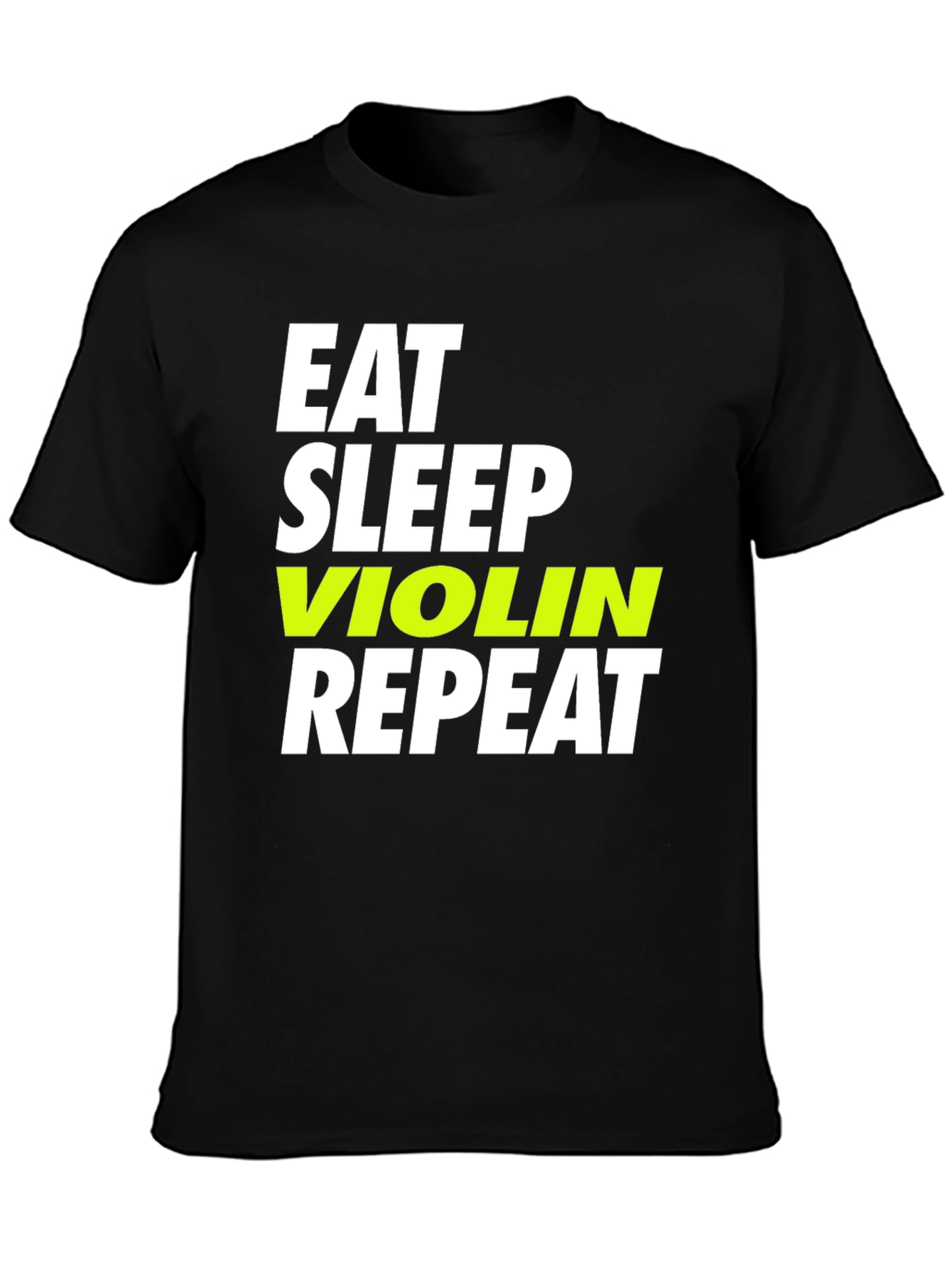 Eat Sleep Violin Repeat Black T-Shirt