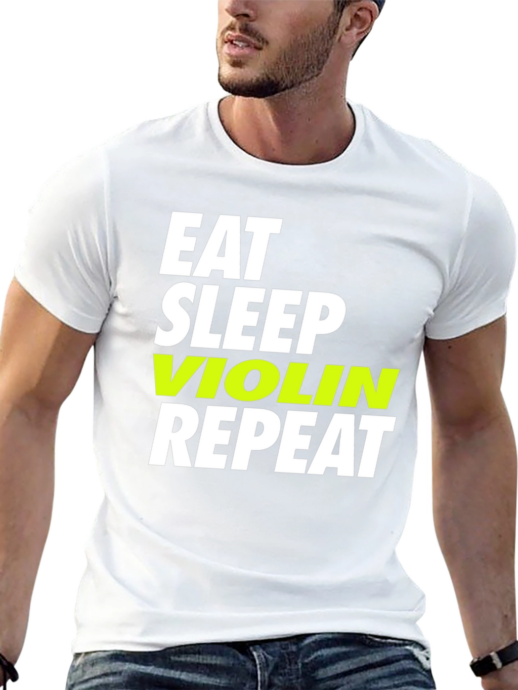 Eat Sleep Violin Repeat Black T-Shirt
