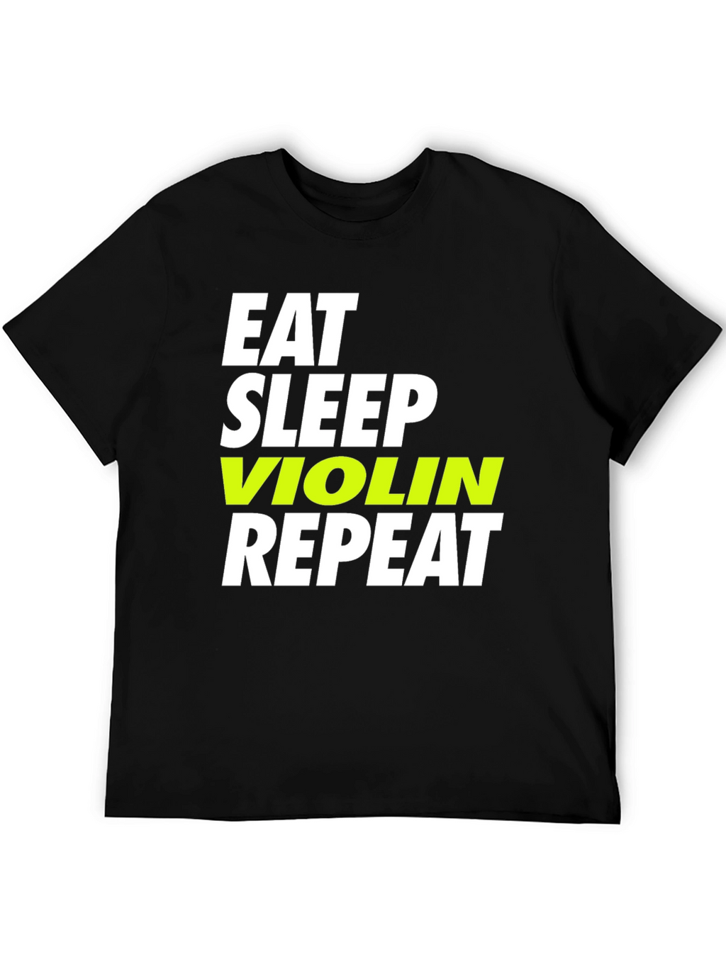 Eat Sleep Violin Repeat Black T-Shirt