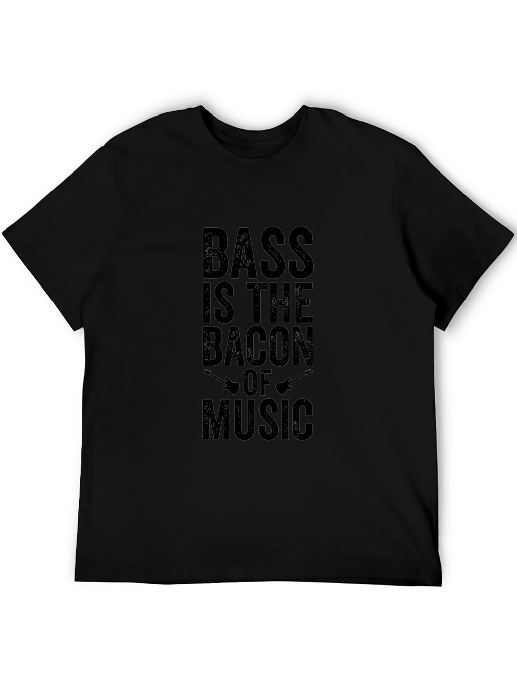 Bass is the Bacon of Music Black T-Shirt