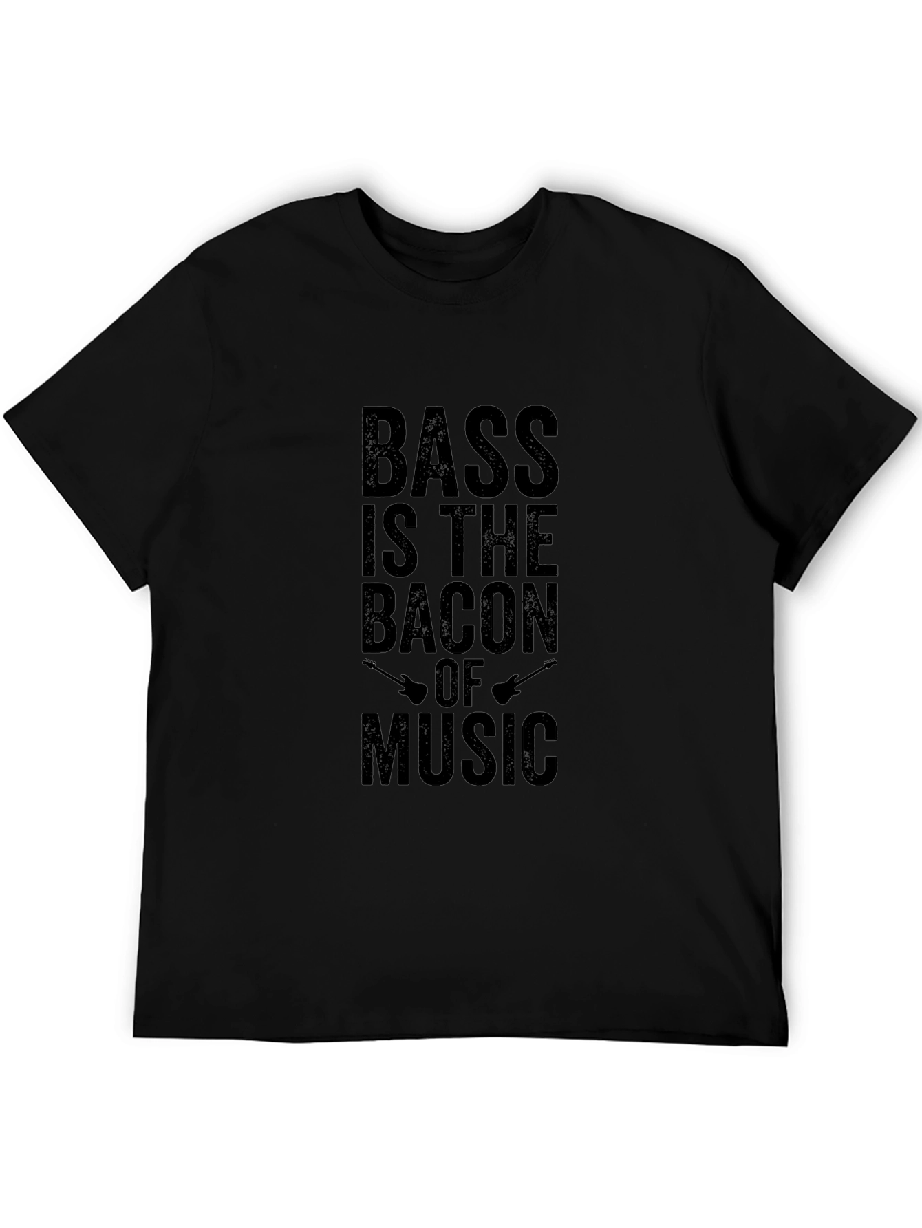 Bass is the Bacon of Music Black T-Shirt