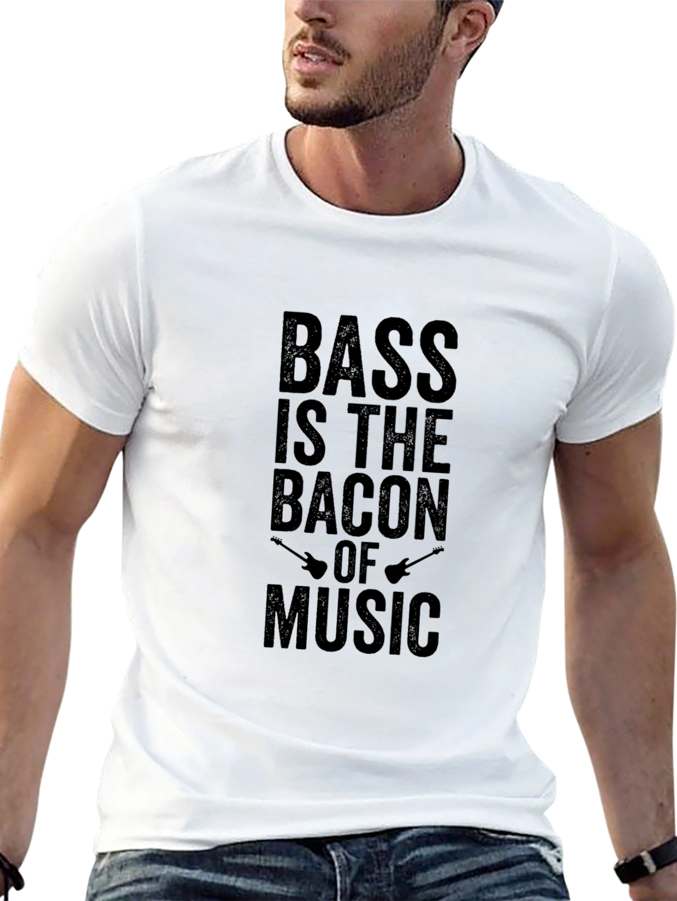 Bass is the Bacon of Music Black T-Shirt
