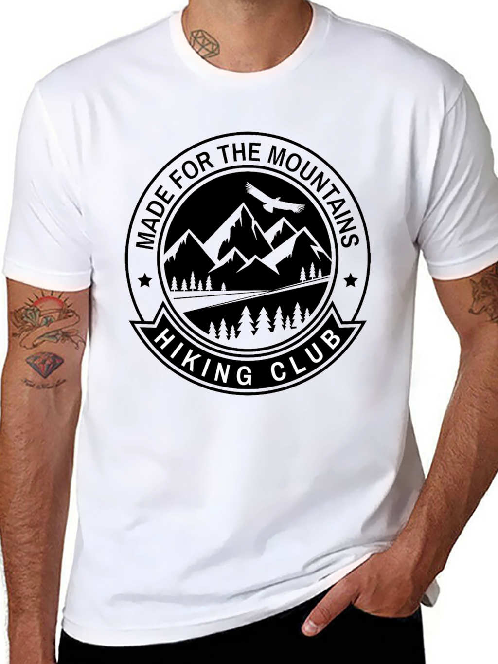Hiking Club Graphic Tee - Black