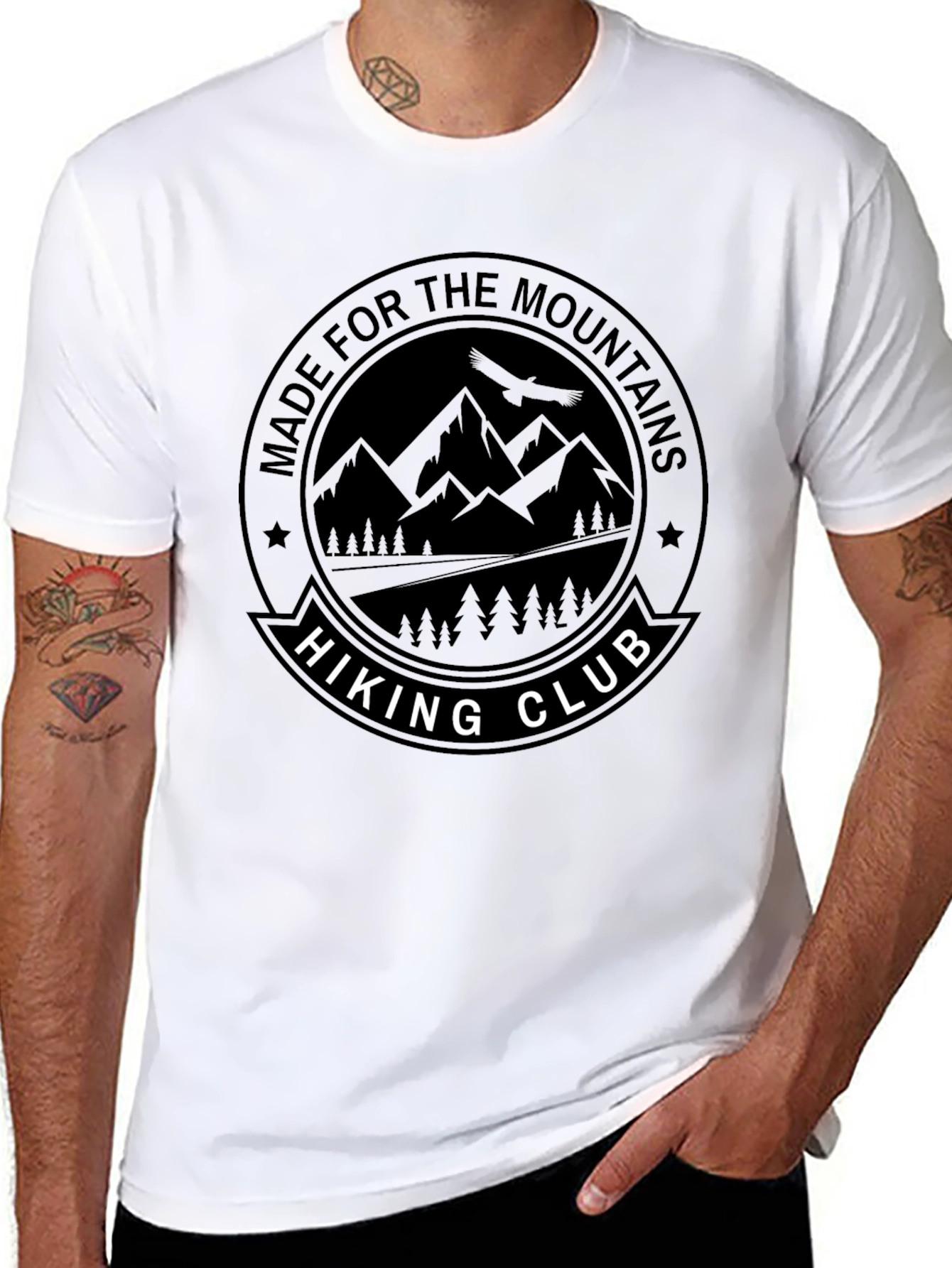 Hiking Club Graphic Tee - Black