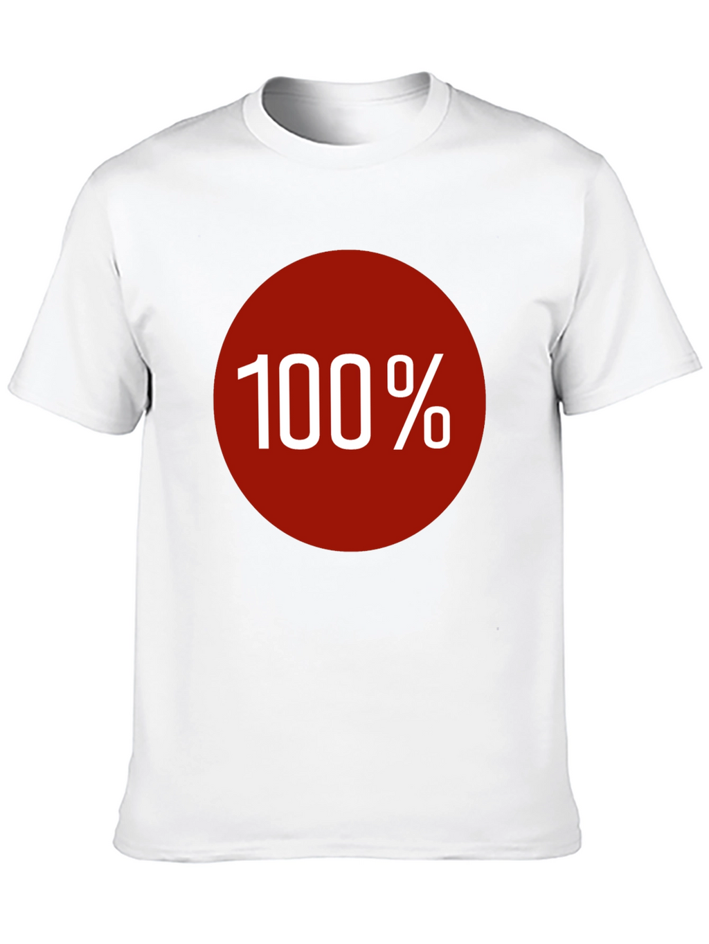 100% Graphic Tee - Bold Red Circle Design