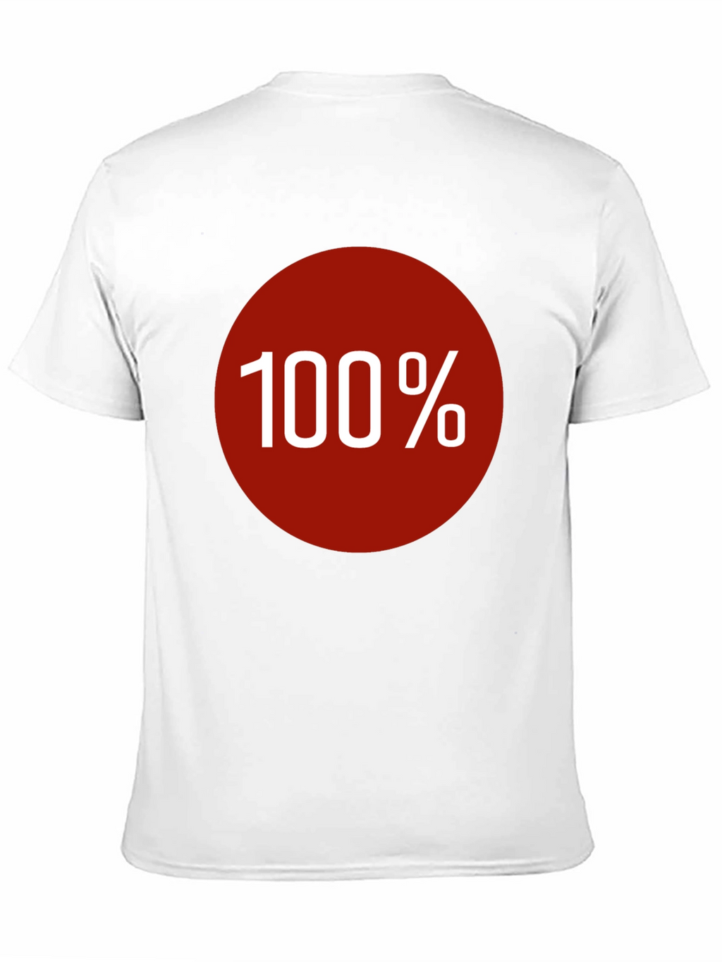 100% Graphic Tee - Bold Red Circle Design