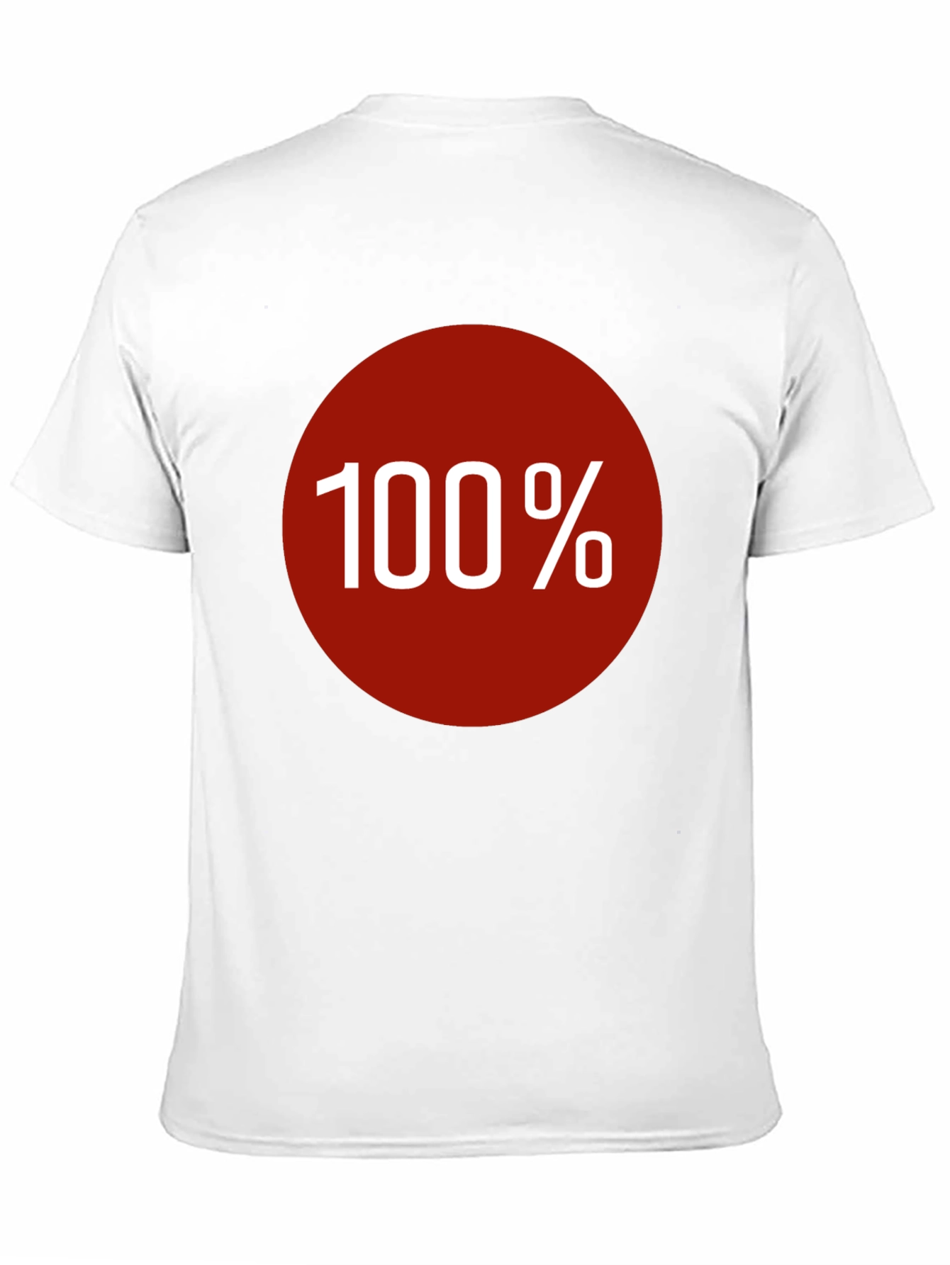 100% Graphic Tee - Bold Red Circle Design