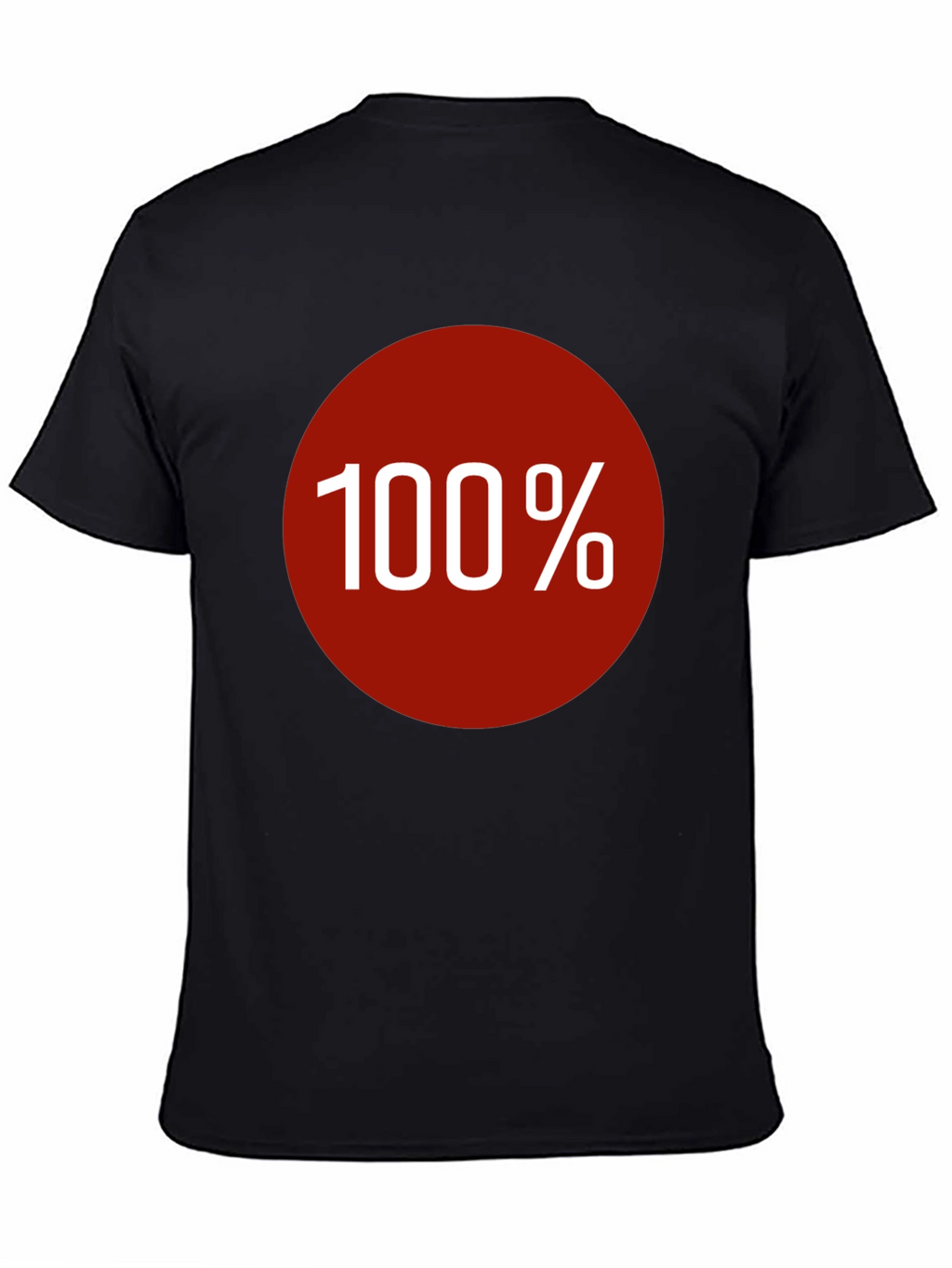 100% Graphic Tee - Bold Red Circle Design