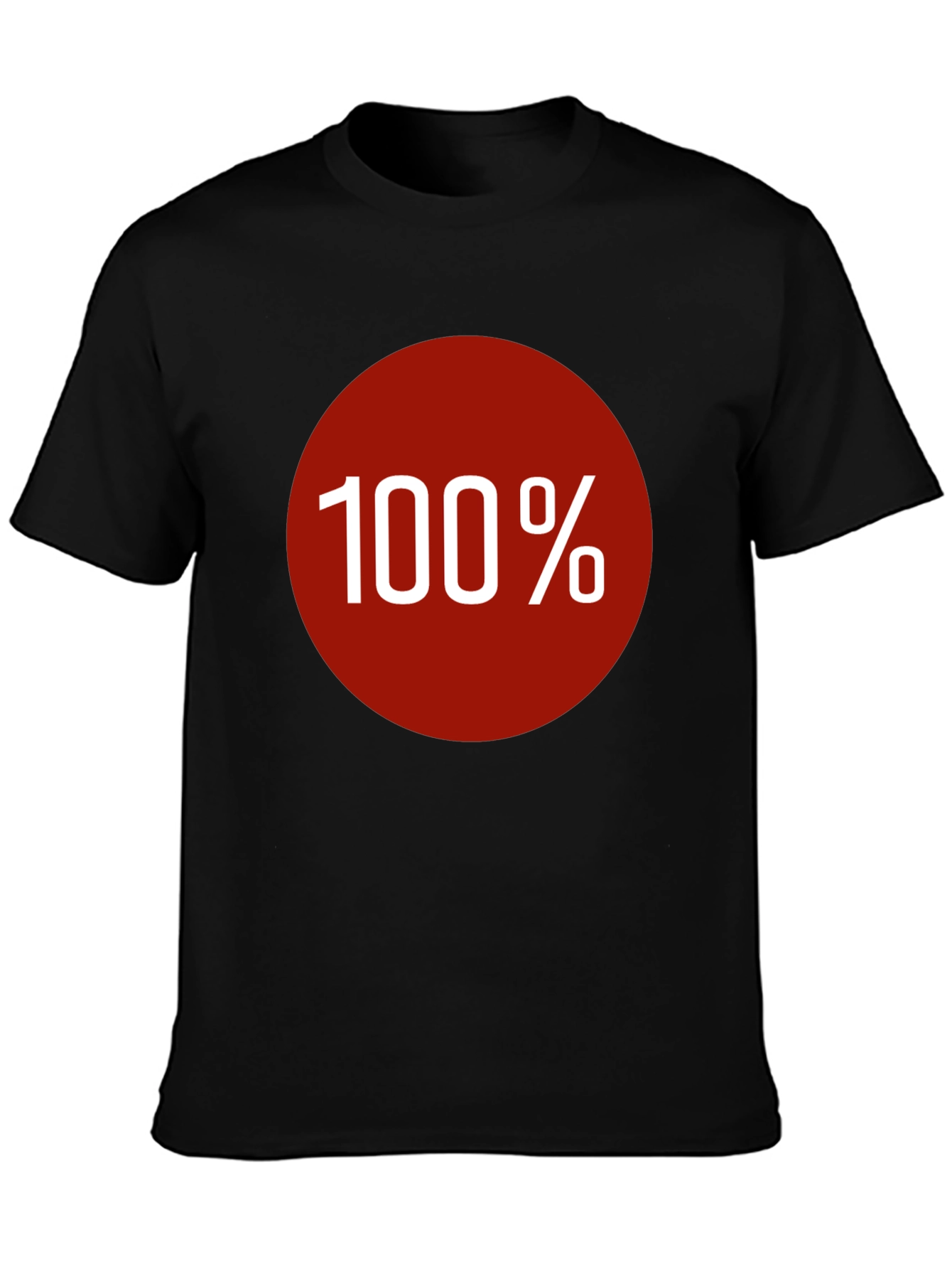 100% Graphic Tee - Bold Red Circle Design