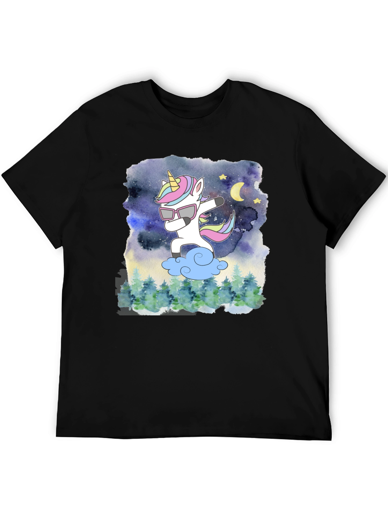 Dabbing Unicorn Graphic T-Shirt