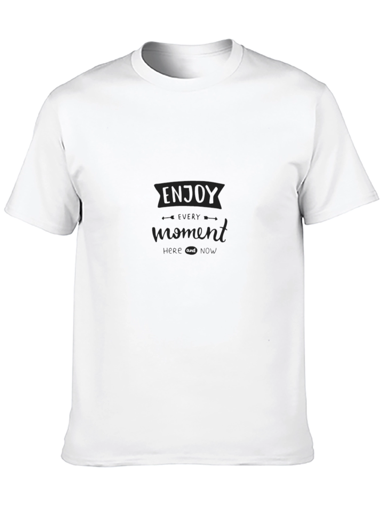 Enjoy Every Moment Black Graphic T-Shirt