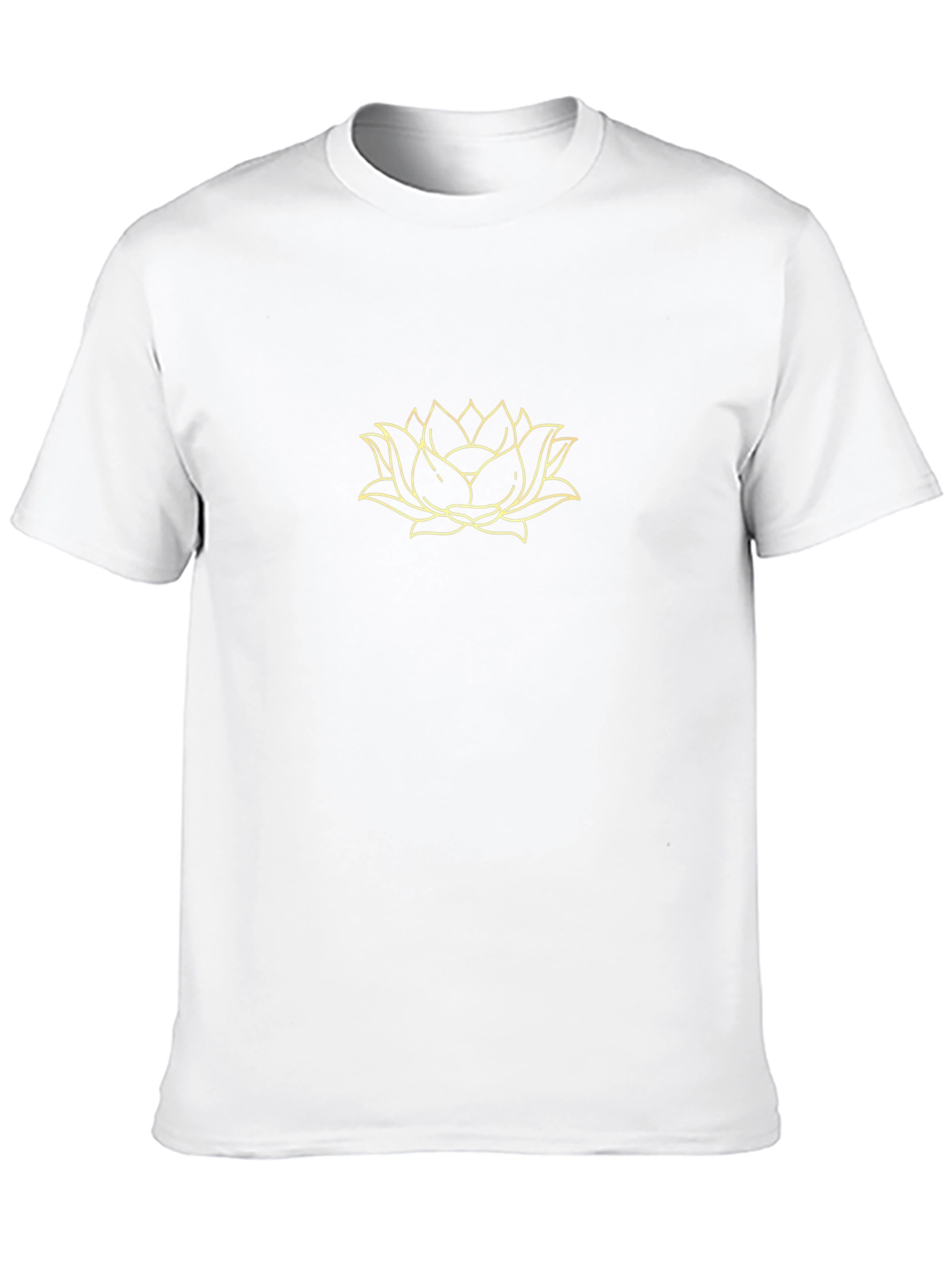 Lotus Flower Graphic Black T-Shirt