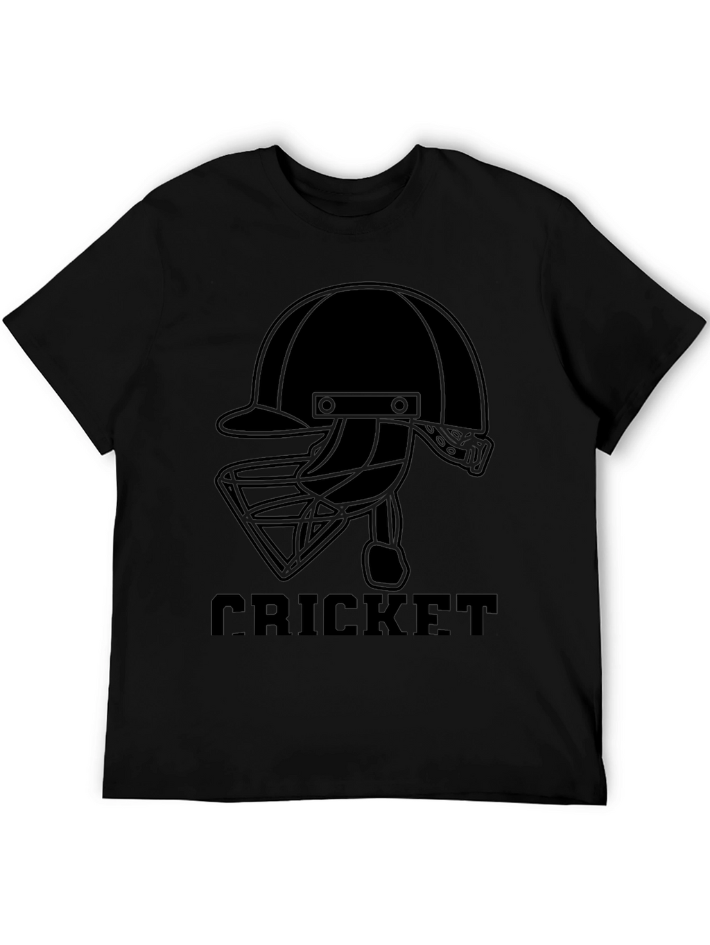 Cricket Helmet Graphic Tee - Black