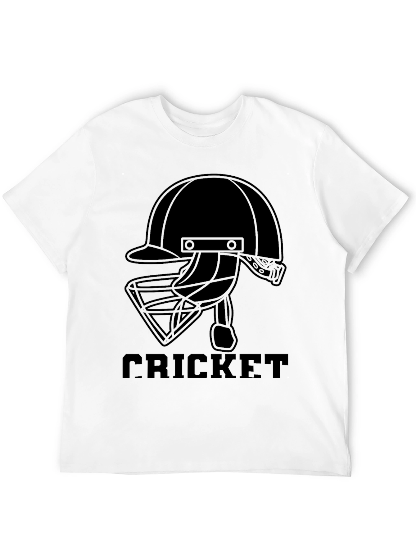 Cricket Helmet Graphic Tee - Black