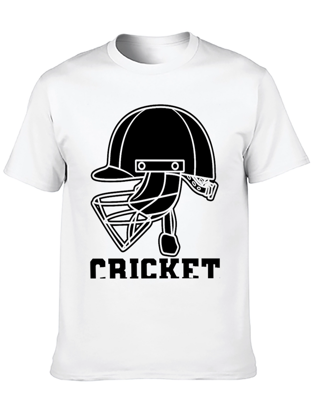 Cricket Helmet Graphic Tee - Black