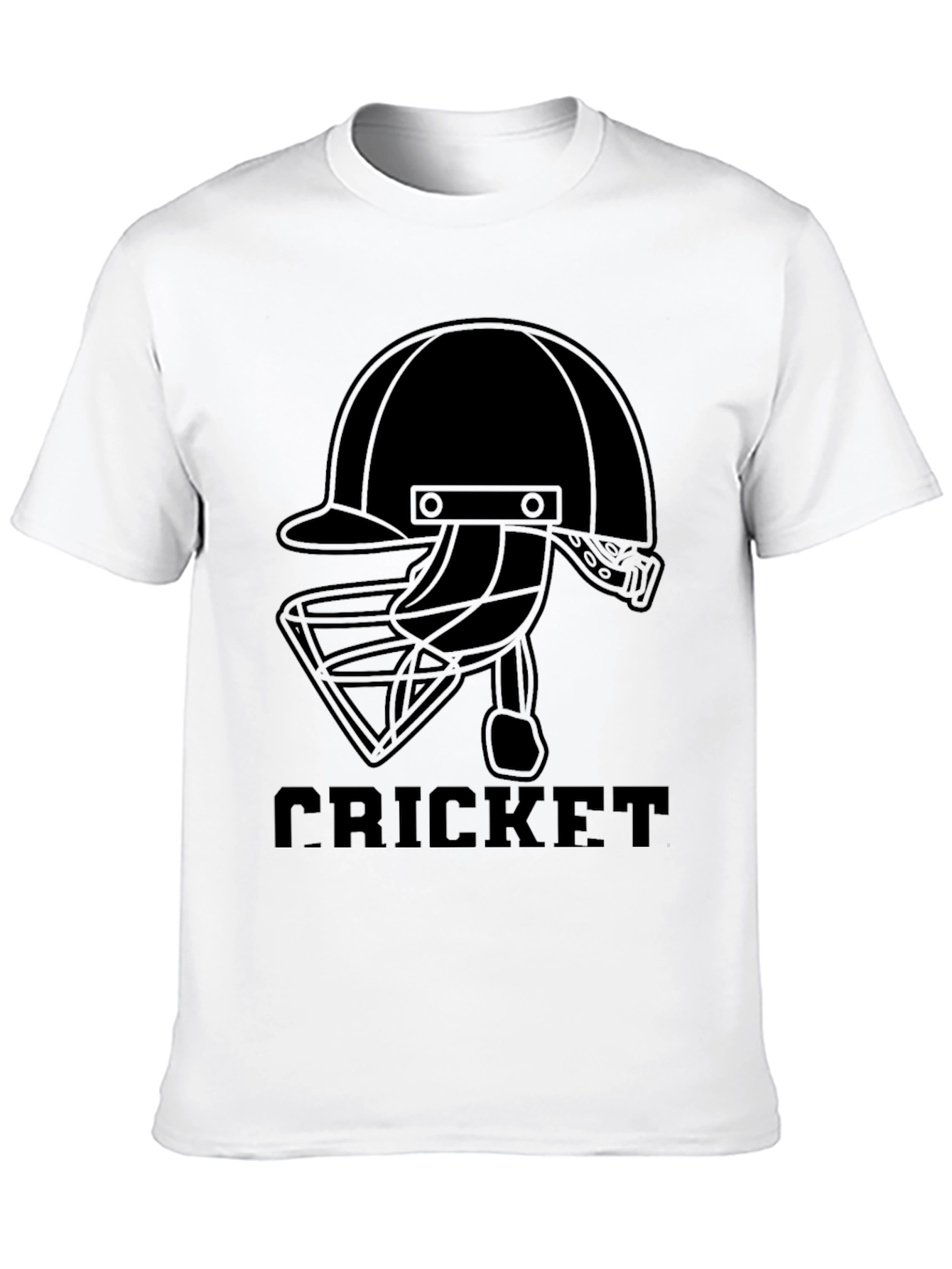 Cricket Helmet Graphic Tee - Black