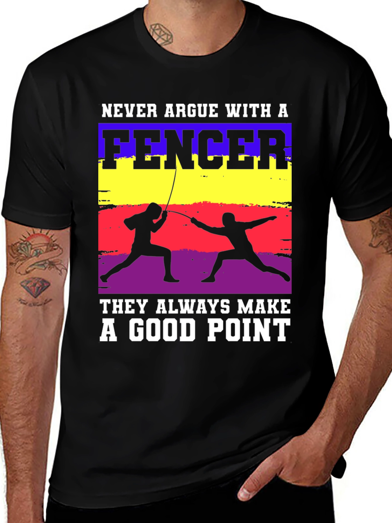 Fencer Graphic Tee - Never Argue Good Point