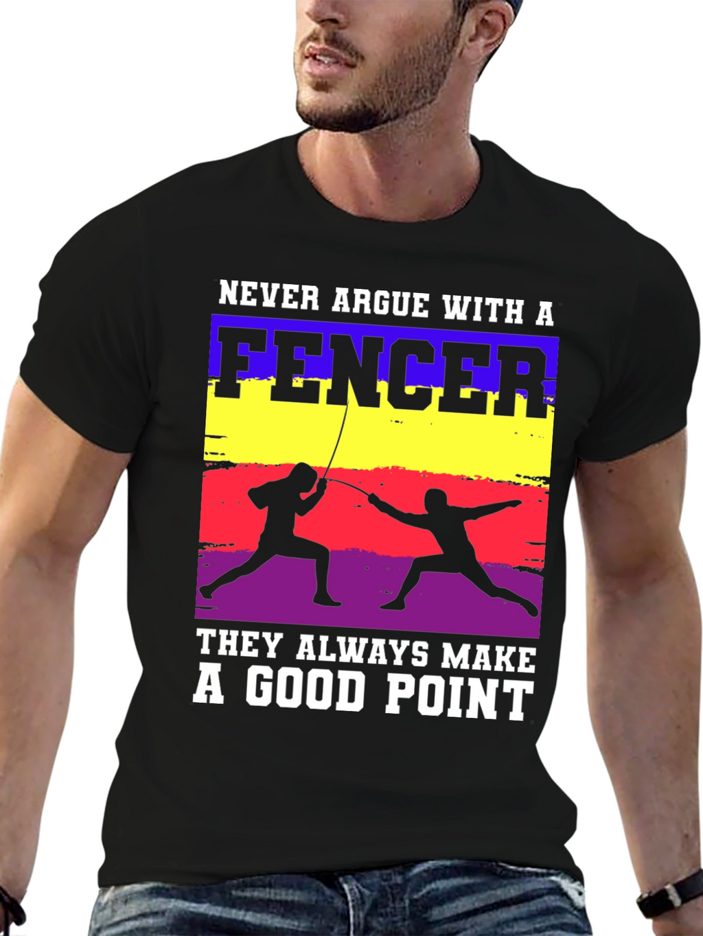 Fencer Graphic Tee - Never Argue Good Point