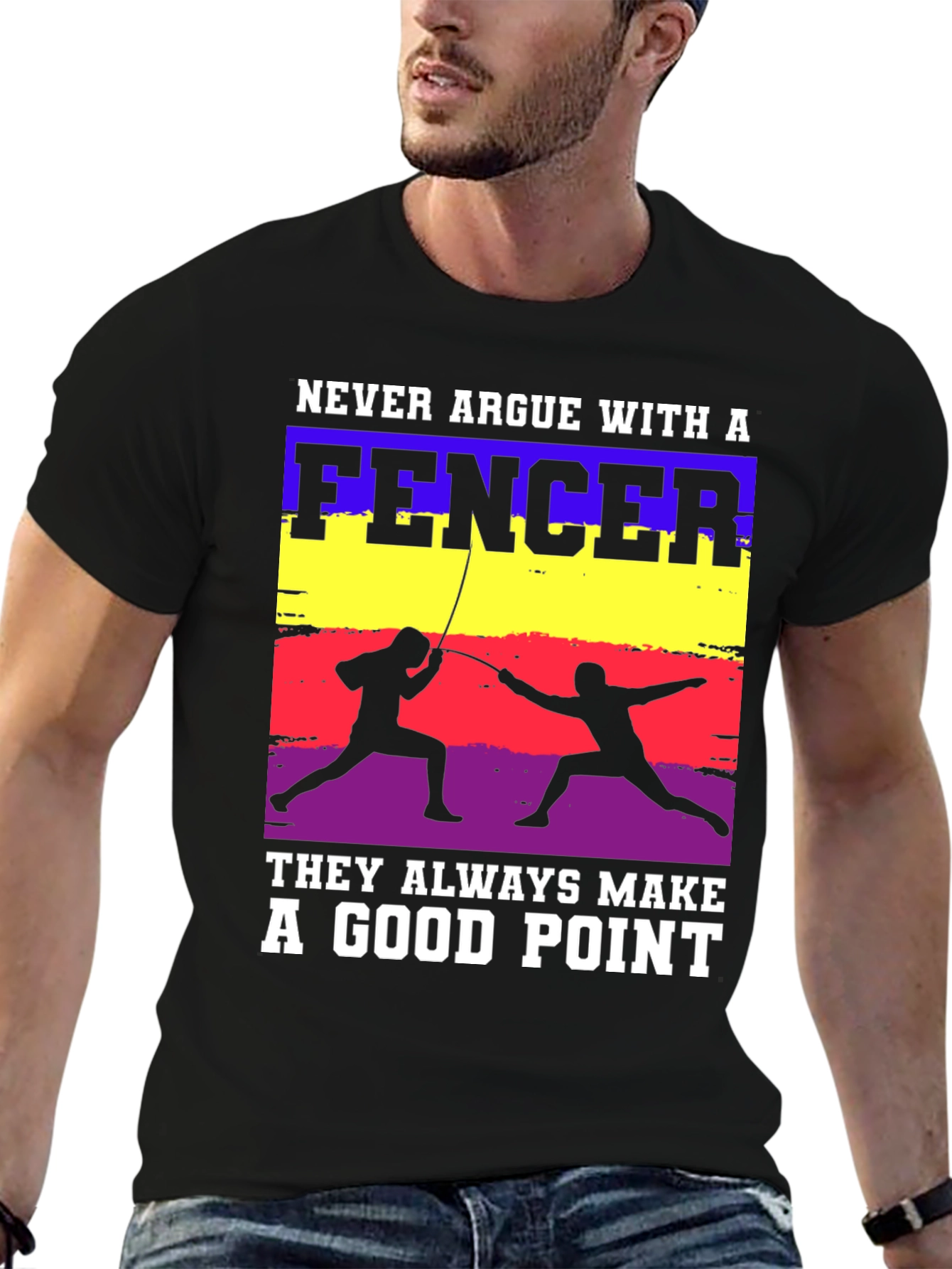 Fencer Graphic Tee - Never Argue Good Point
