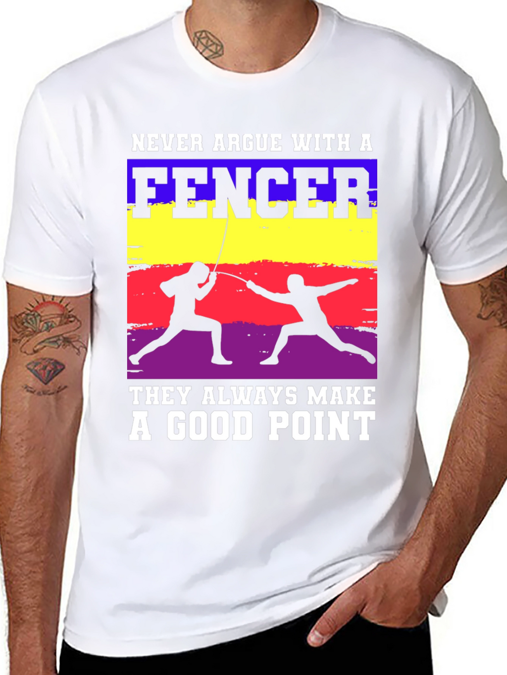 Fencer Graphic Tee - Never Argue Good Point