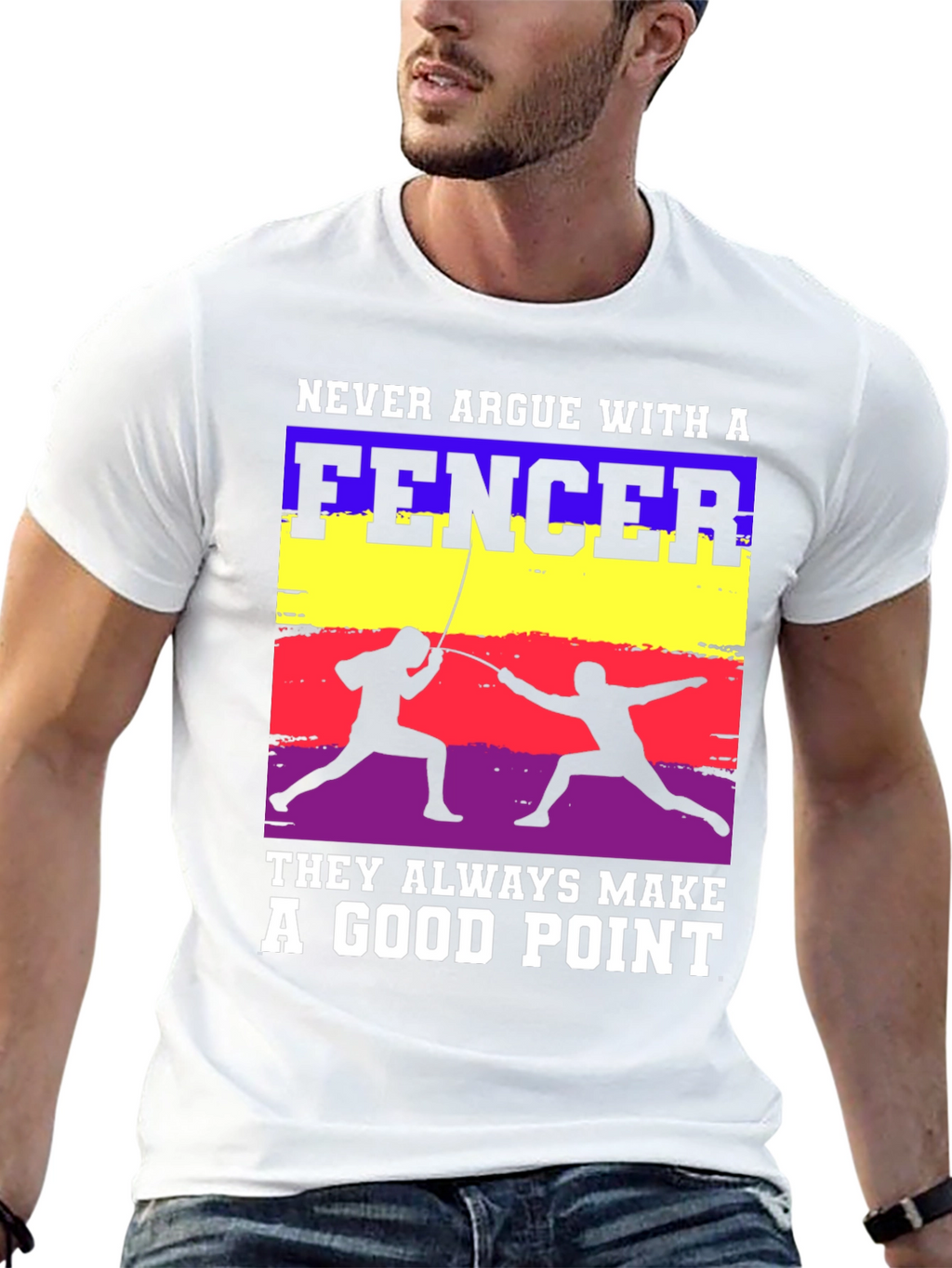 Fencer Graphic Tee - Never Argue Good Point