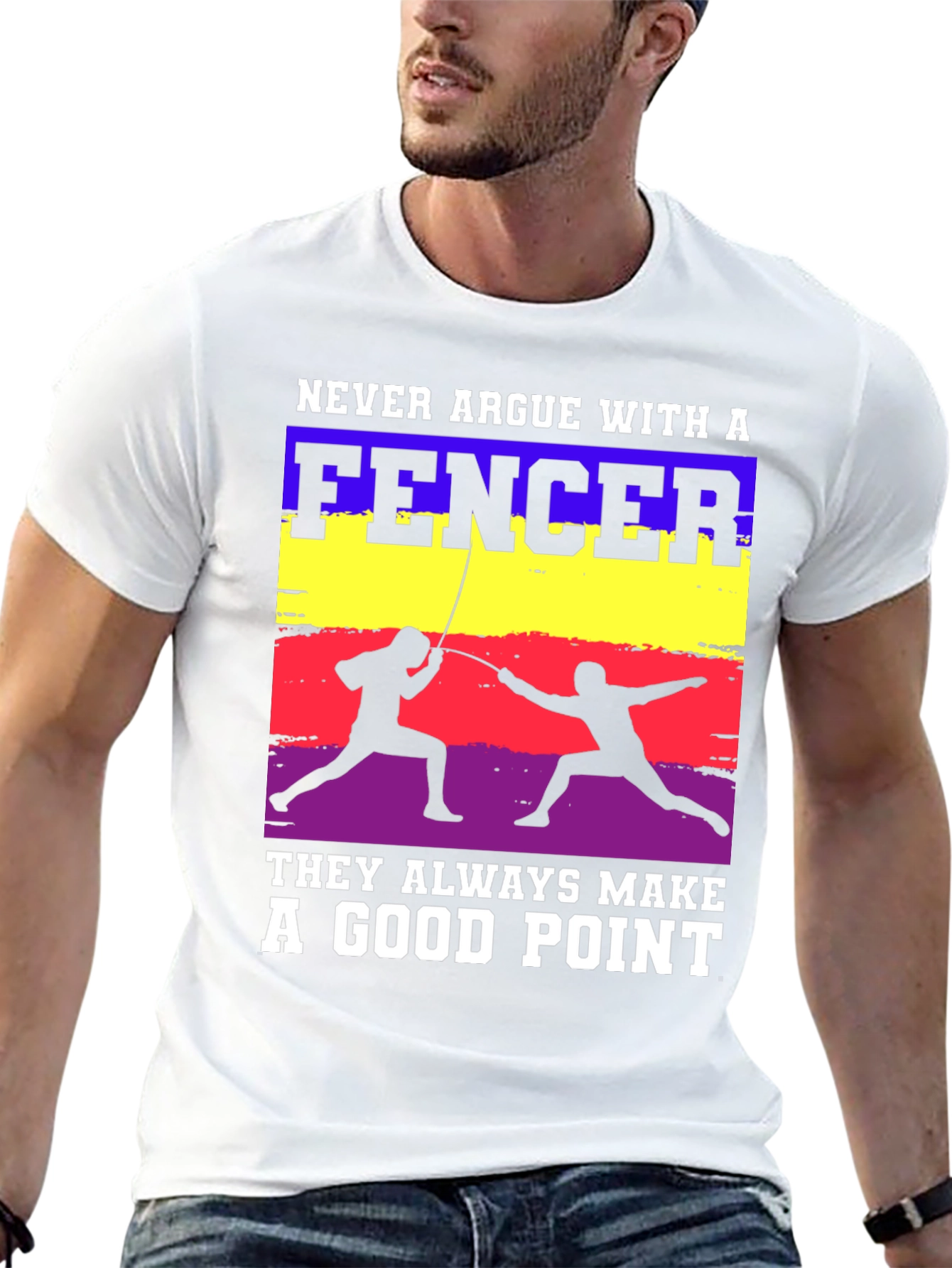Fencer Graphic Tee - Never Argue Good Point