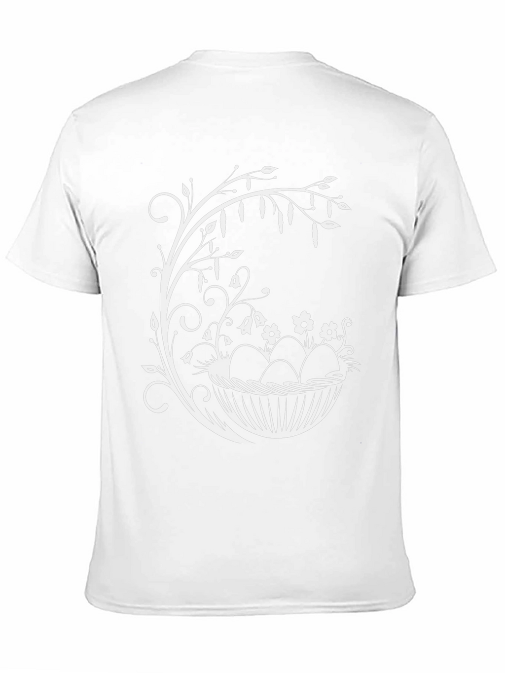 Easter Egg Basket Graphic Tee - Black Cotton Blend