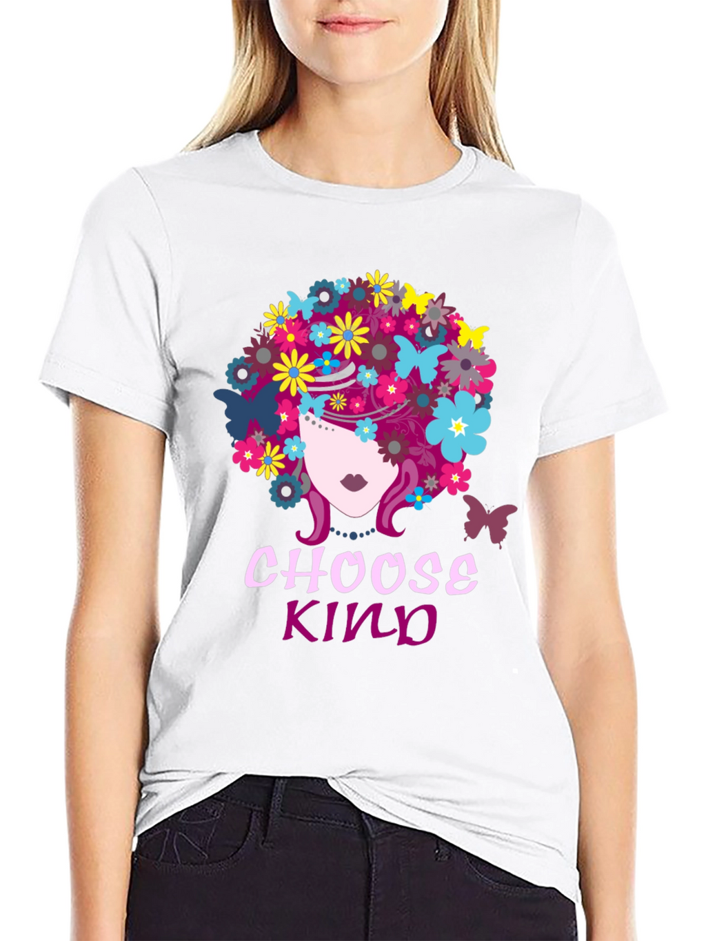 Choose Kind Floral T-Shirt - Inspiring Graphic Tee