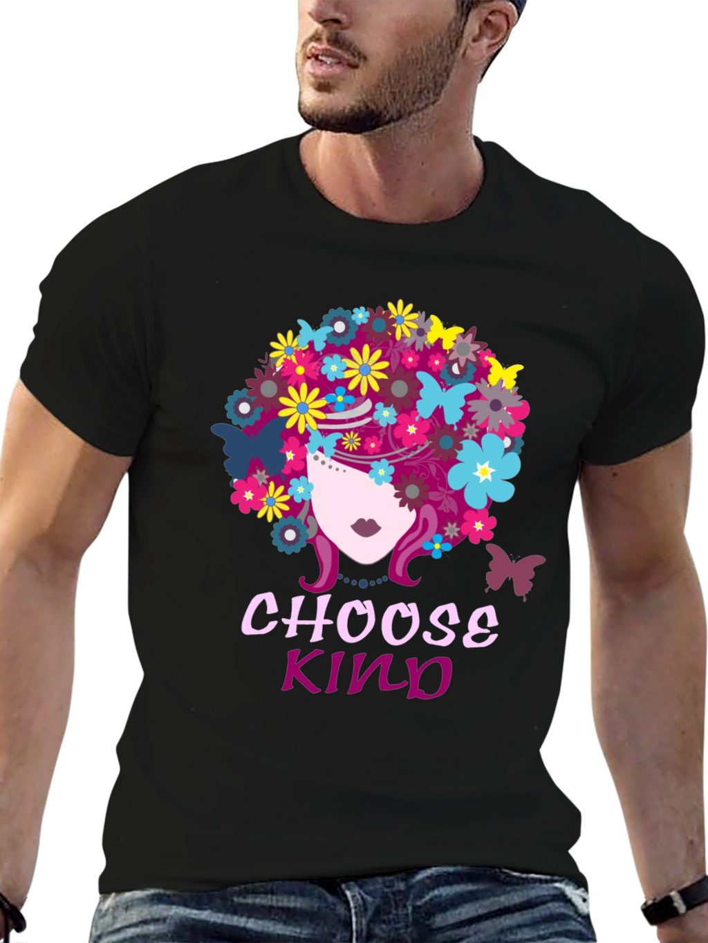 Choose Kind Floral T-Shirt - Inspiring Graphic Tee