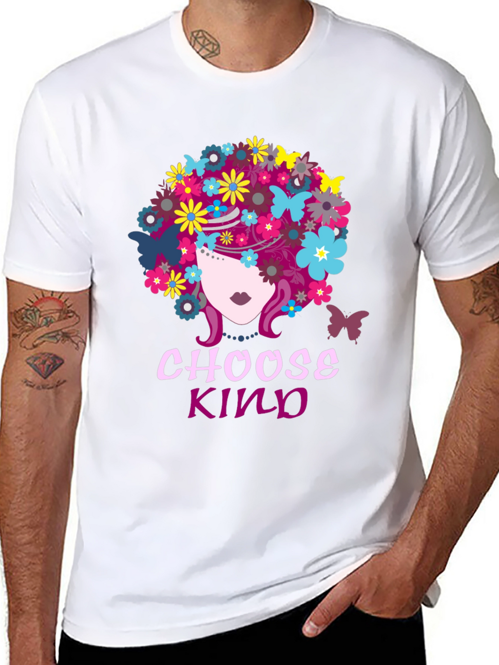 Choose Kind Floral T-Shirt - Inspiring Graphic Tee