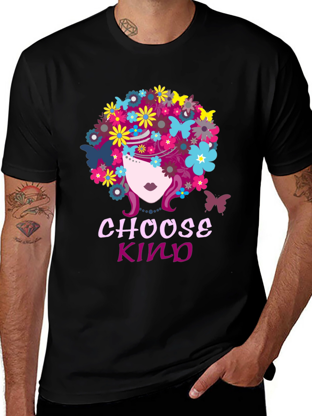Choose Kind Floral T-Shirt - Inspiring Graphic Tee