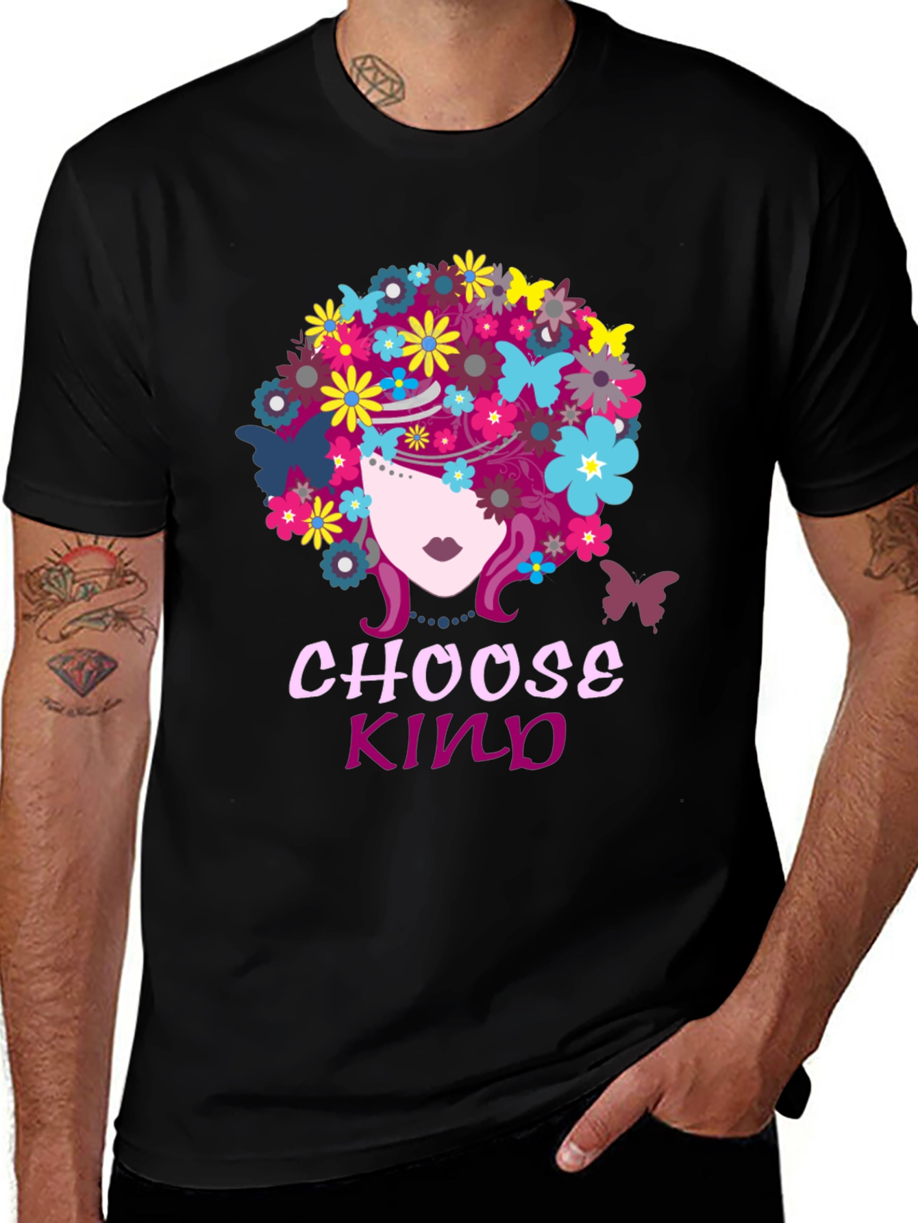 Choose Kind Floral T-Shirt - Inspiring Graphic Tee