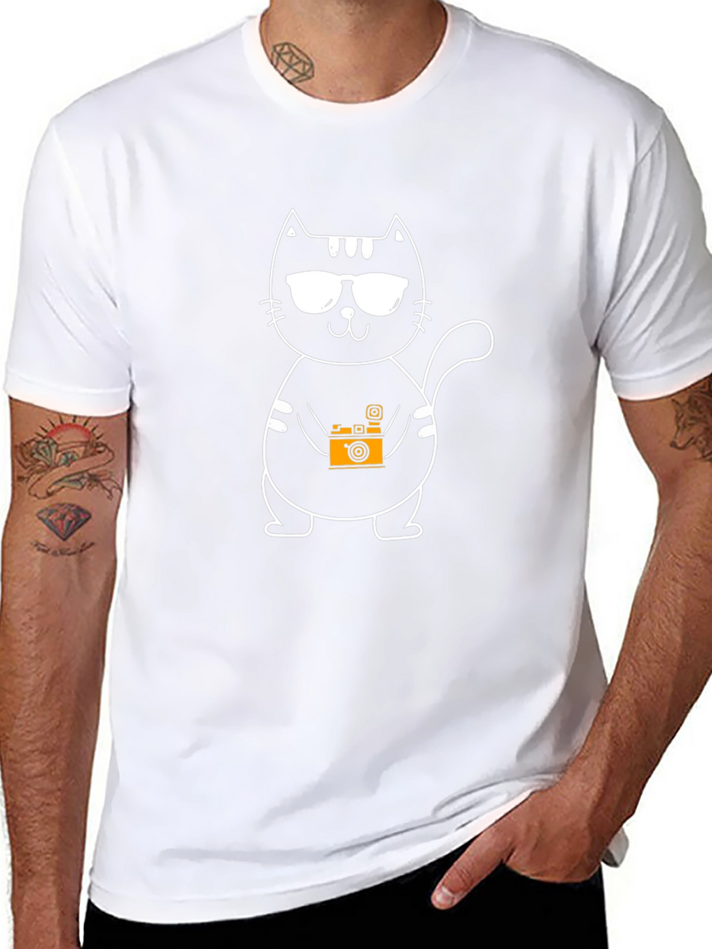 Cool Cat Photographer Graphic T-Shirt