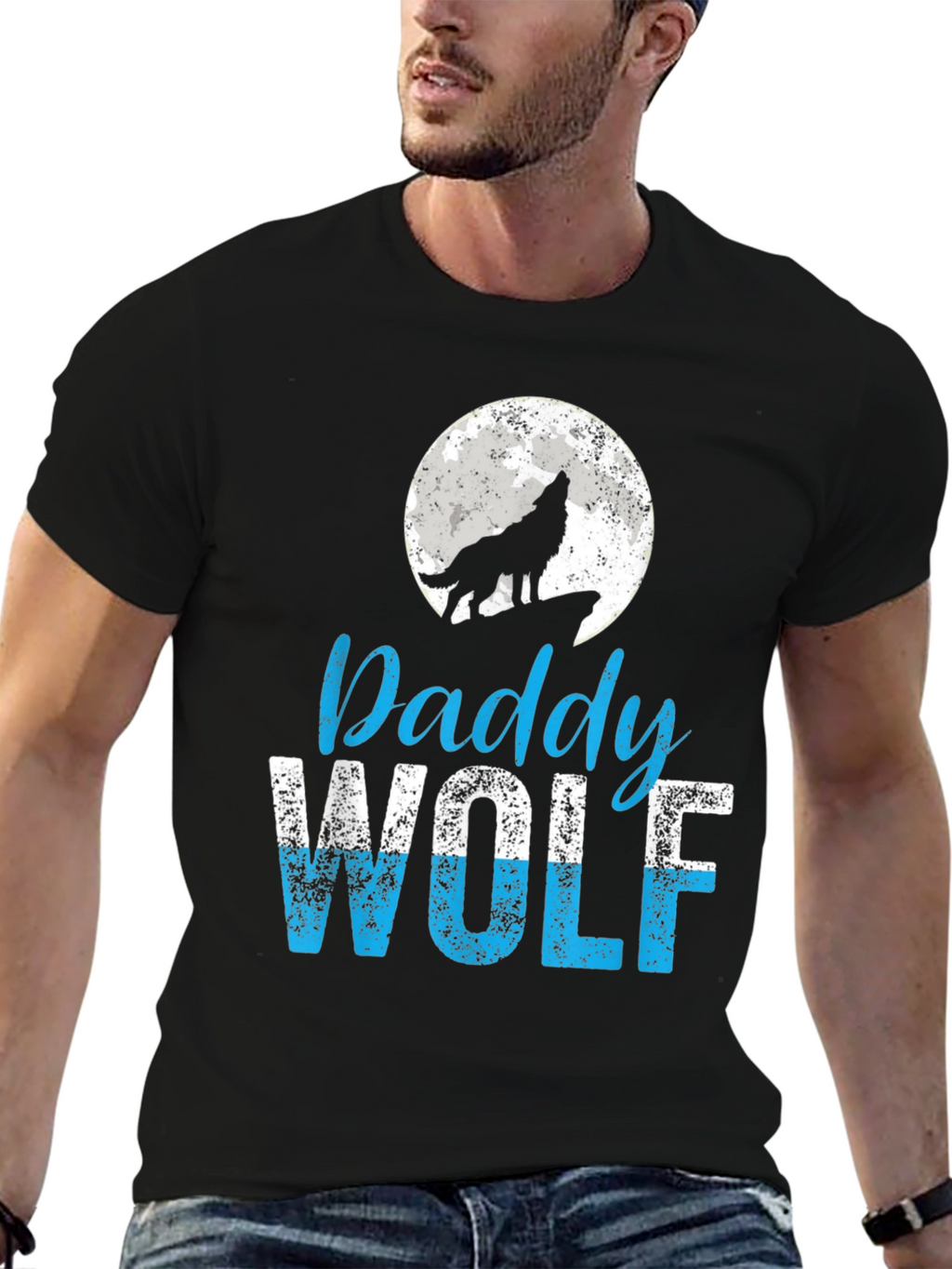 Daddy Wolf T-Shirt - Lunar Howl Design