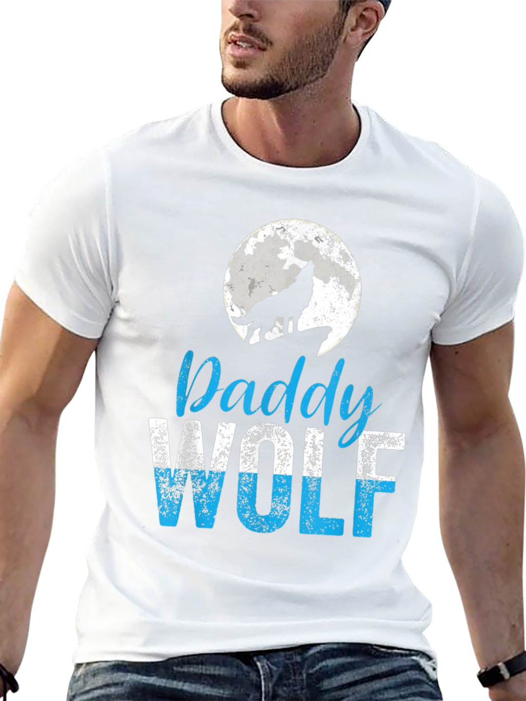 Daddy Wolf T-Shirt - Lunar Howl Design