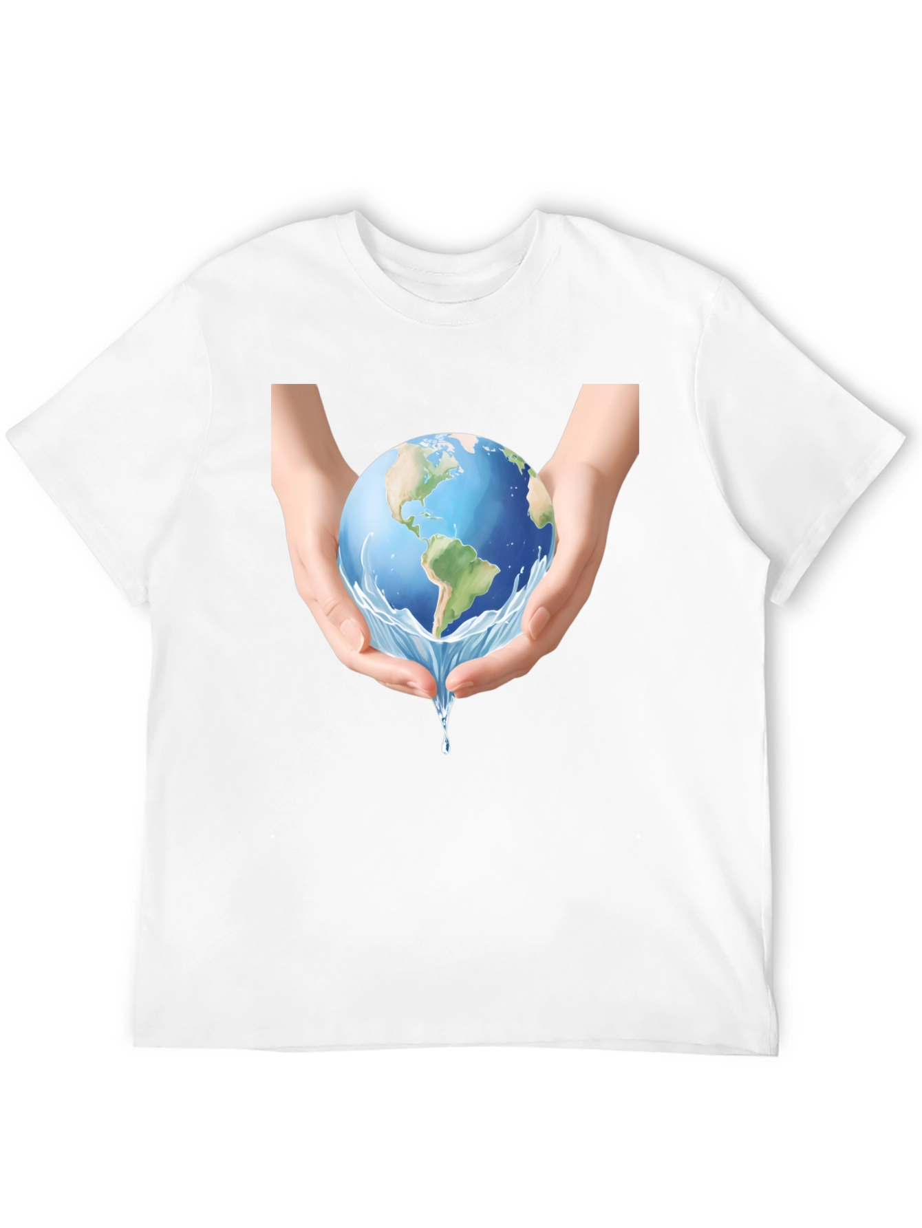 Earth in Hands Graphic Tee - Black